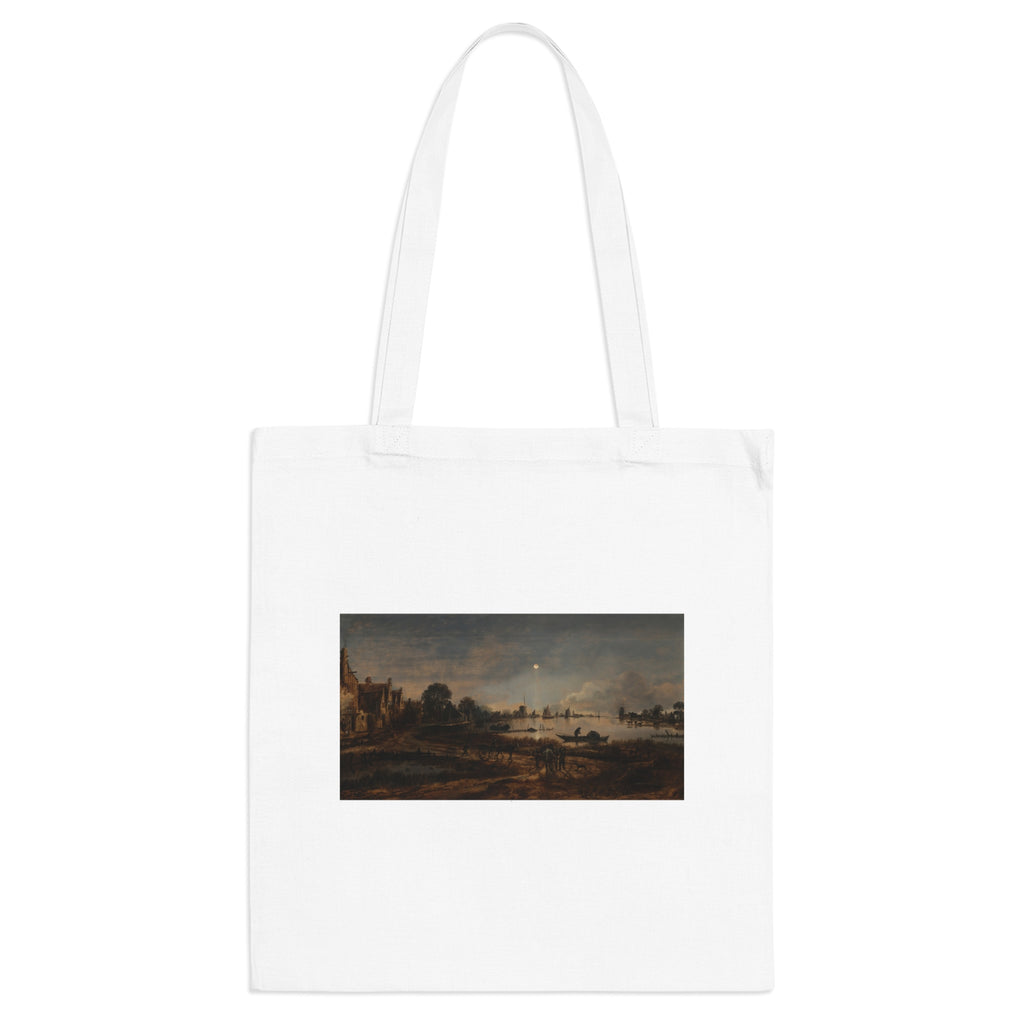 Art Tote Bag – River View by Moonlight