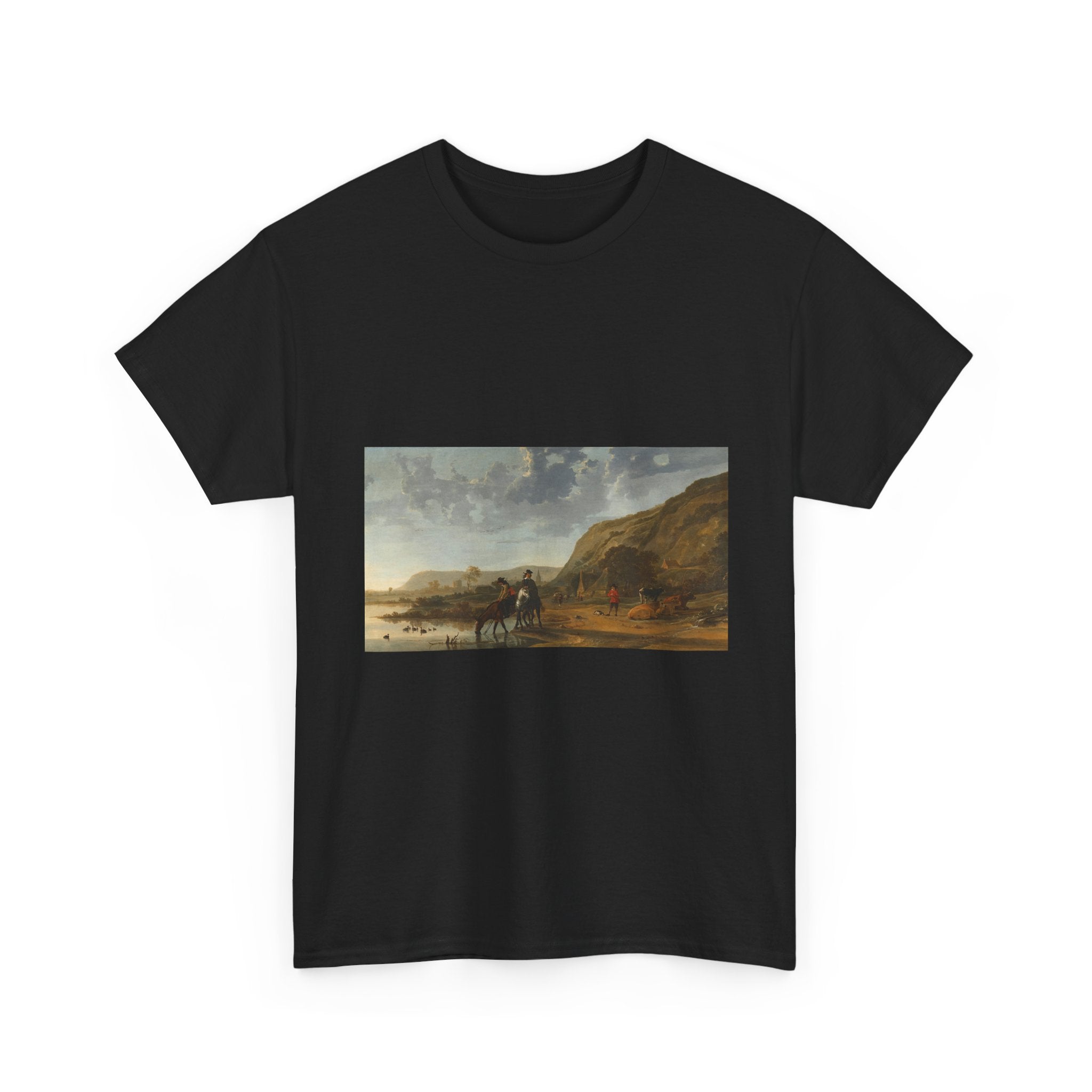 Art Tee – River Landscape with Riders