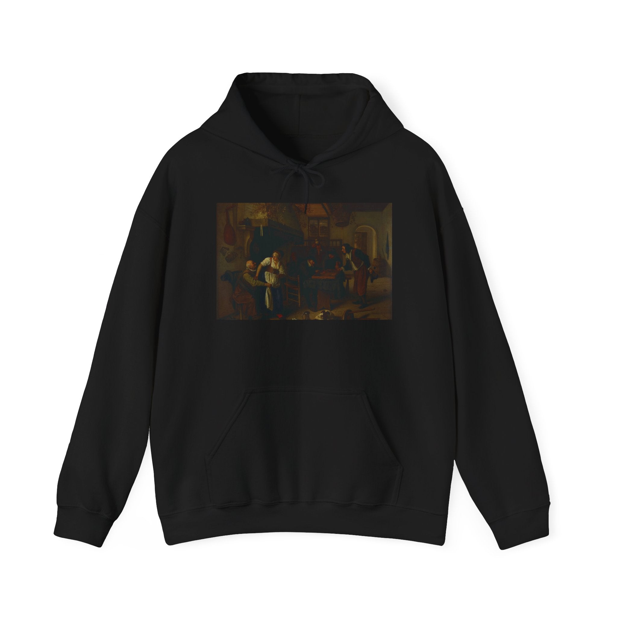 Art Hoodie – Interior of an inn with an old man amusing himself with the landlady and two men playing backgammon, known as 'Two kinds of games'