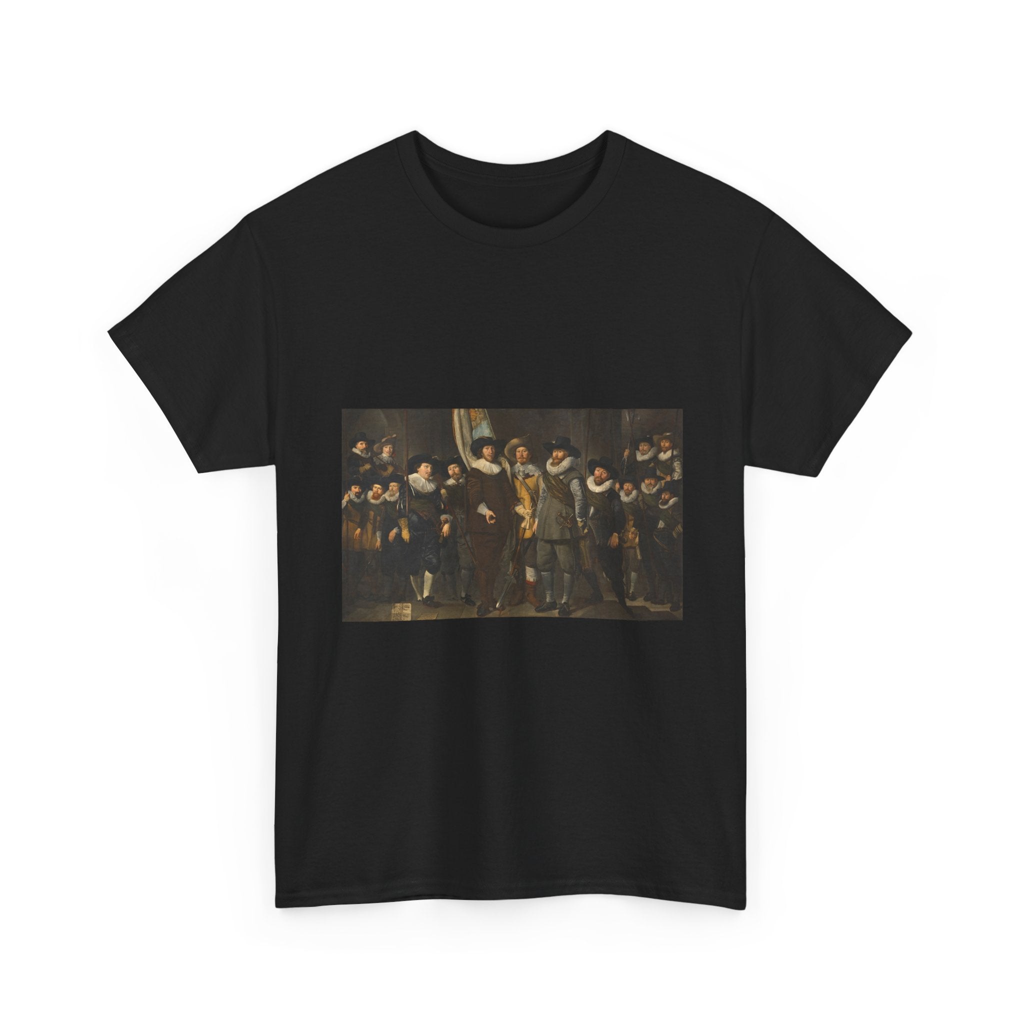 Art Tee – Officers and Other Civic Guardsmen of the IIIrd District of Amsterdam, under the Command of Captain Allaert Cloeck and Lieutenant Lucas Jacobsz Rotgans