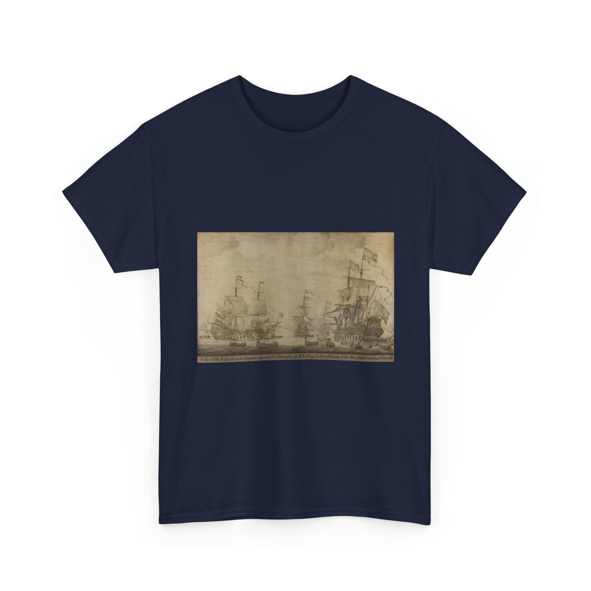 Art Tee – "Council of War aboard ""The Seven Provinces"", the Flagship of Michiel Adriaenszoon de Ruyter, 10 June 1666, preceding the Four Days' Battle: episode from the Second Anglo-Dutch War"