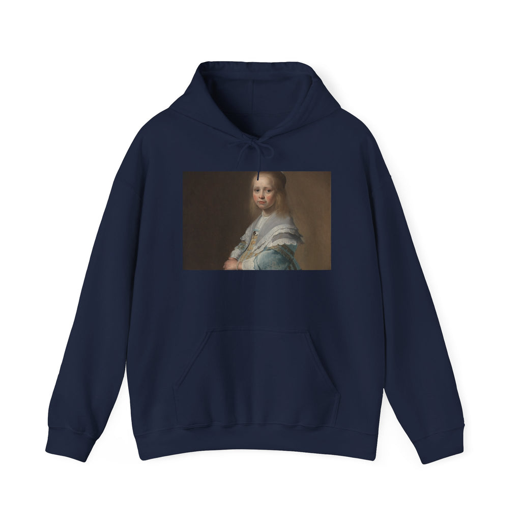 Art Hoodie – Portrait of a Girl Dressed in Blue