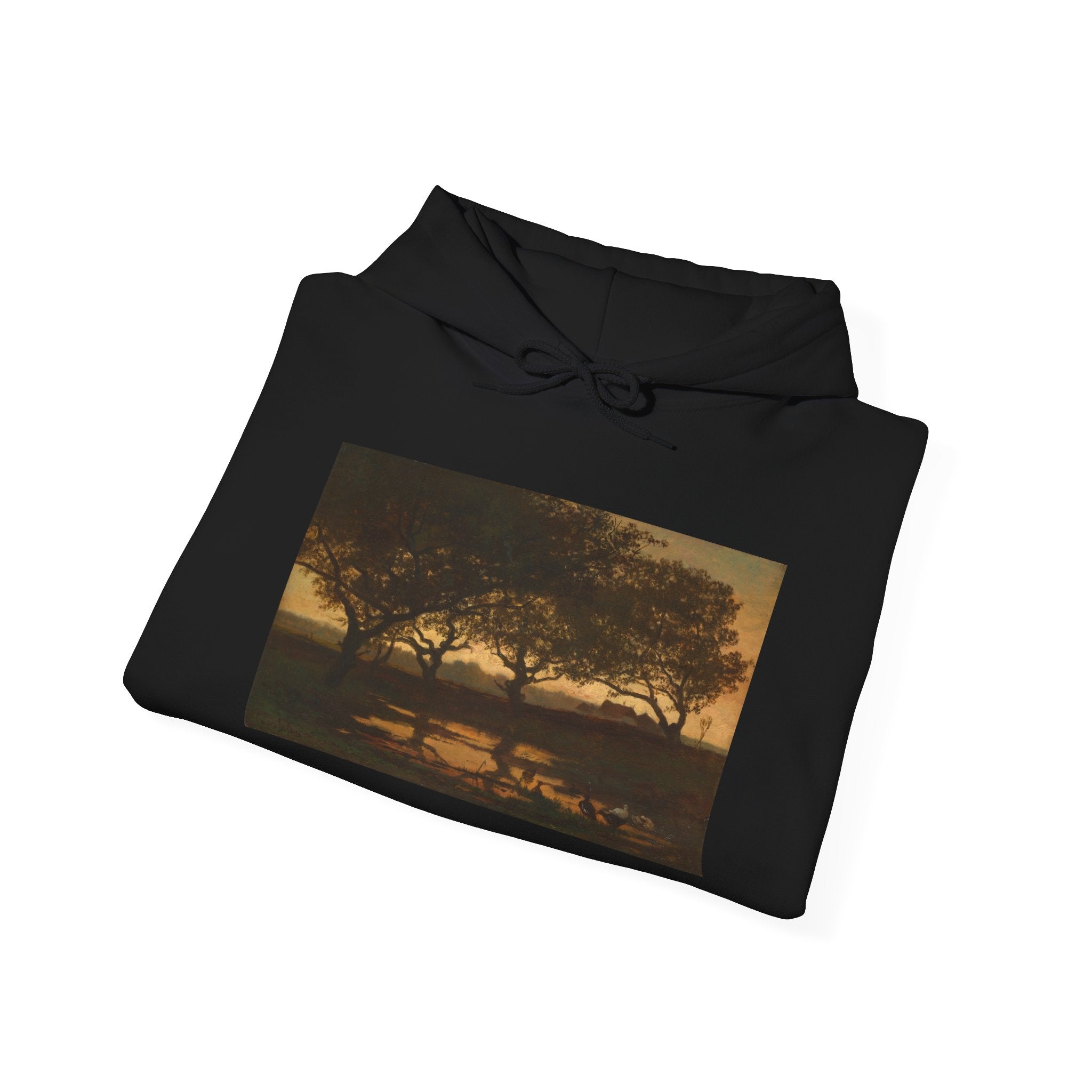 Art Hoodie – Woodland Pond at Sunset
