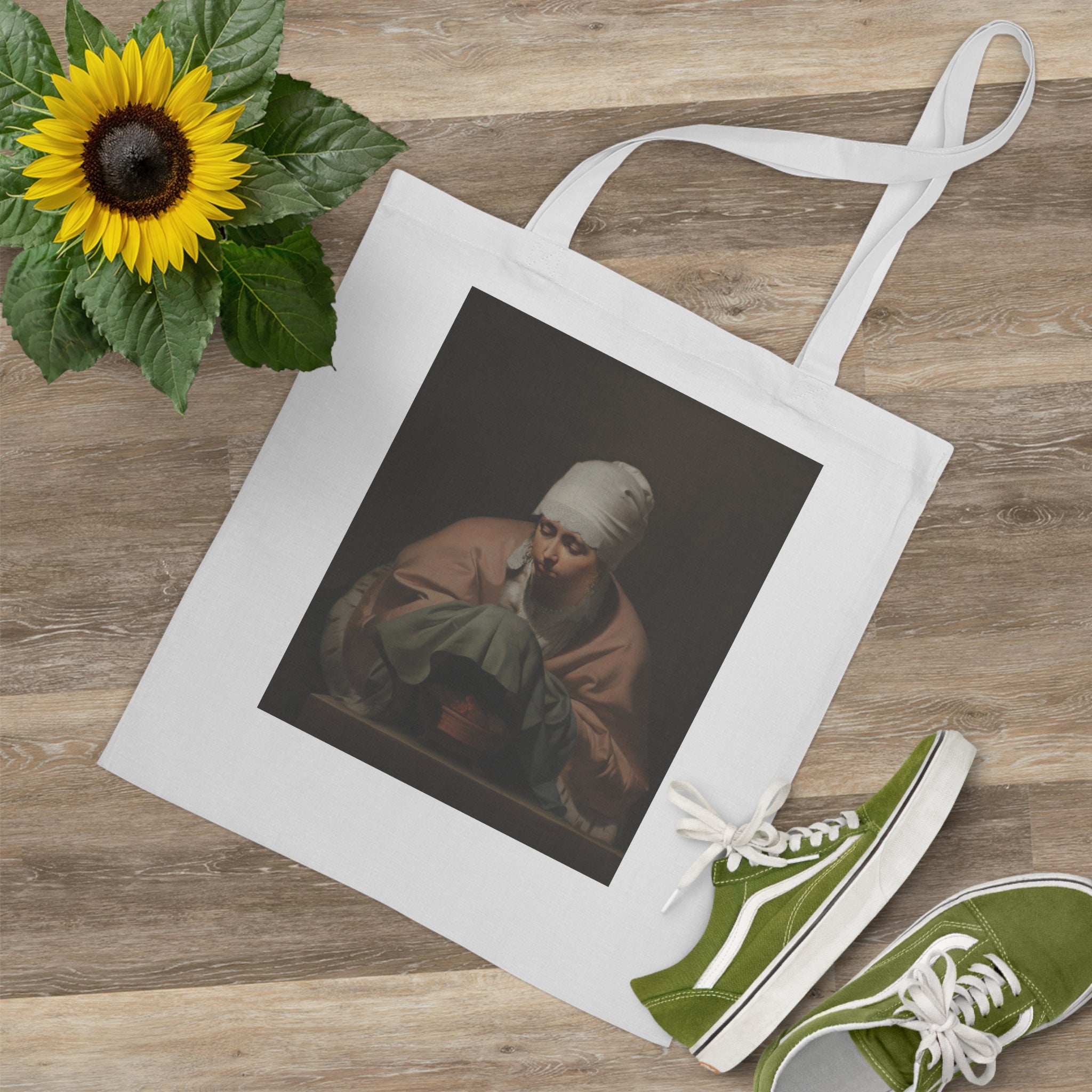 Art Tote Bag – A Young Woman Warming her Hands over a Brazier: Allegory of Winter