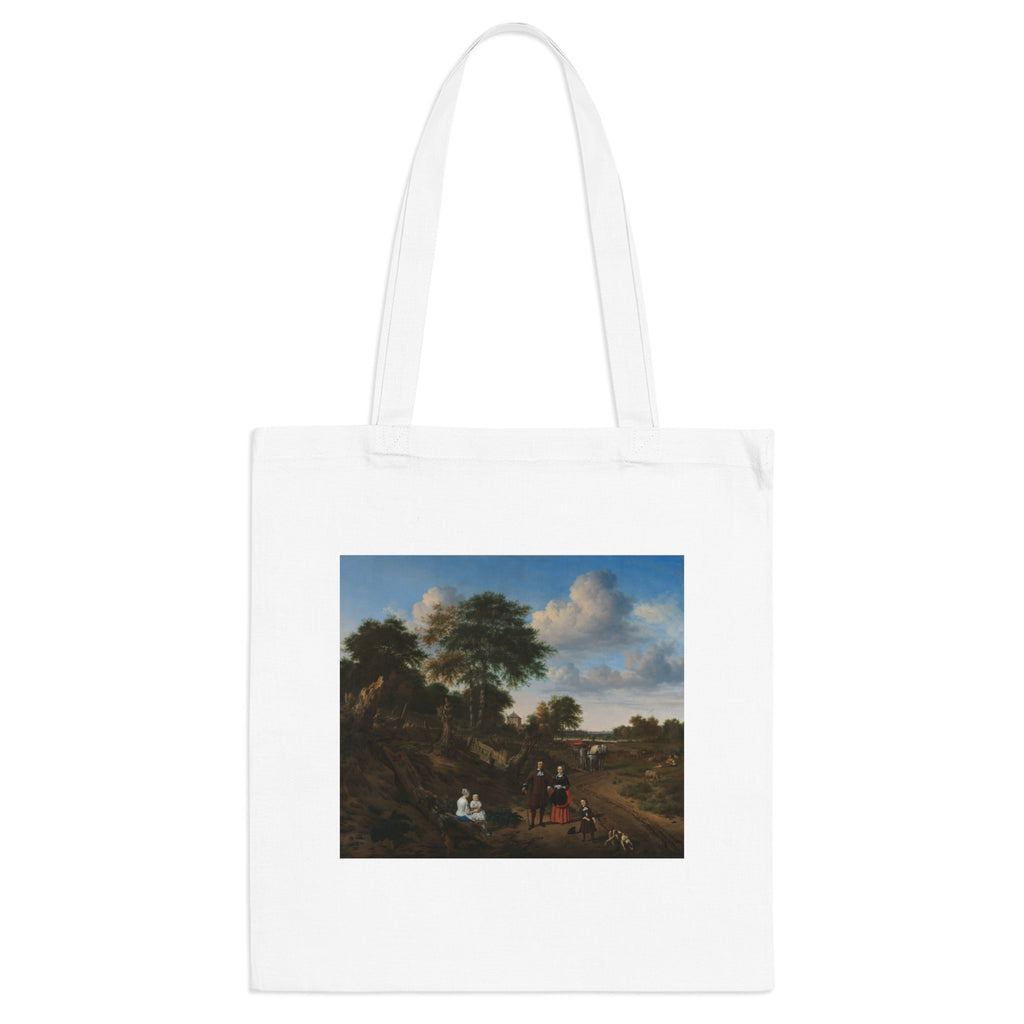 Art Tote Bag – Portrait of a Couple with Two Children and a Nurse in a Landscape