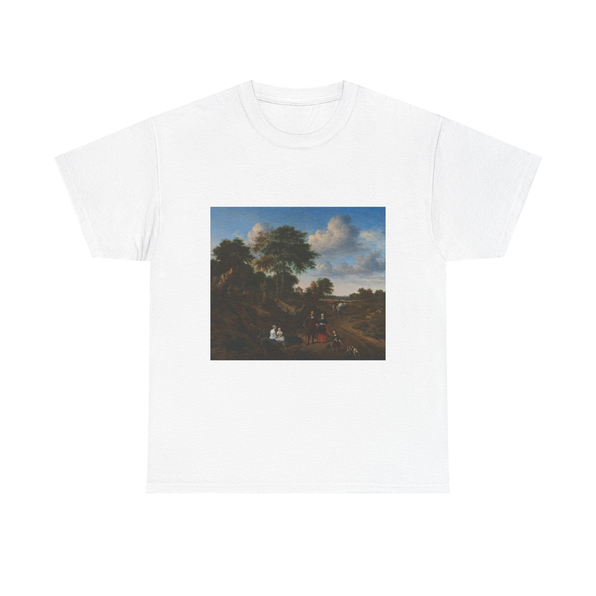 Art Tee – Portrait of a Couple with Two Children and a Nurse in a Landscape