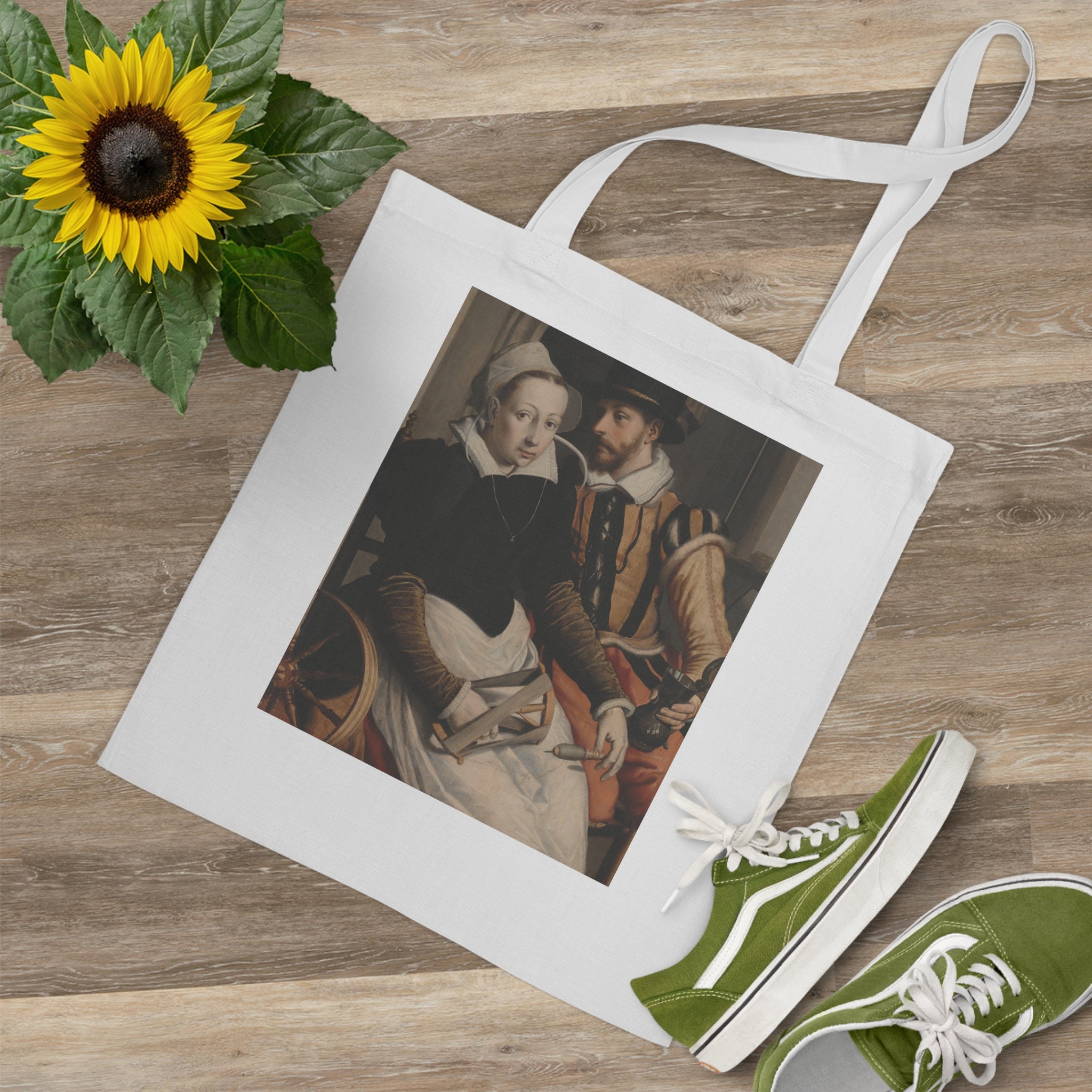 Art Tote Bag – Man and Woman at a Spinning Wheel