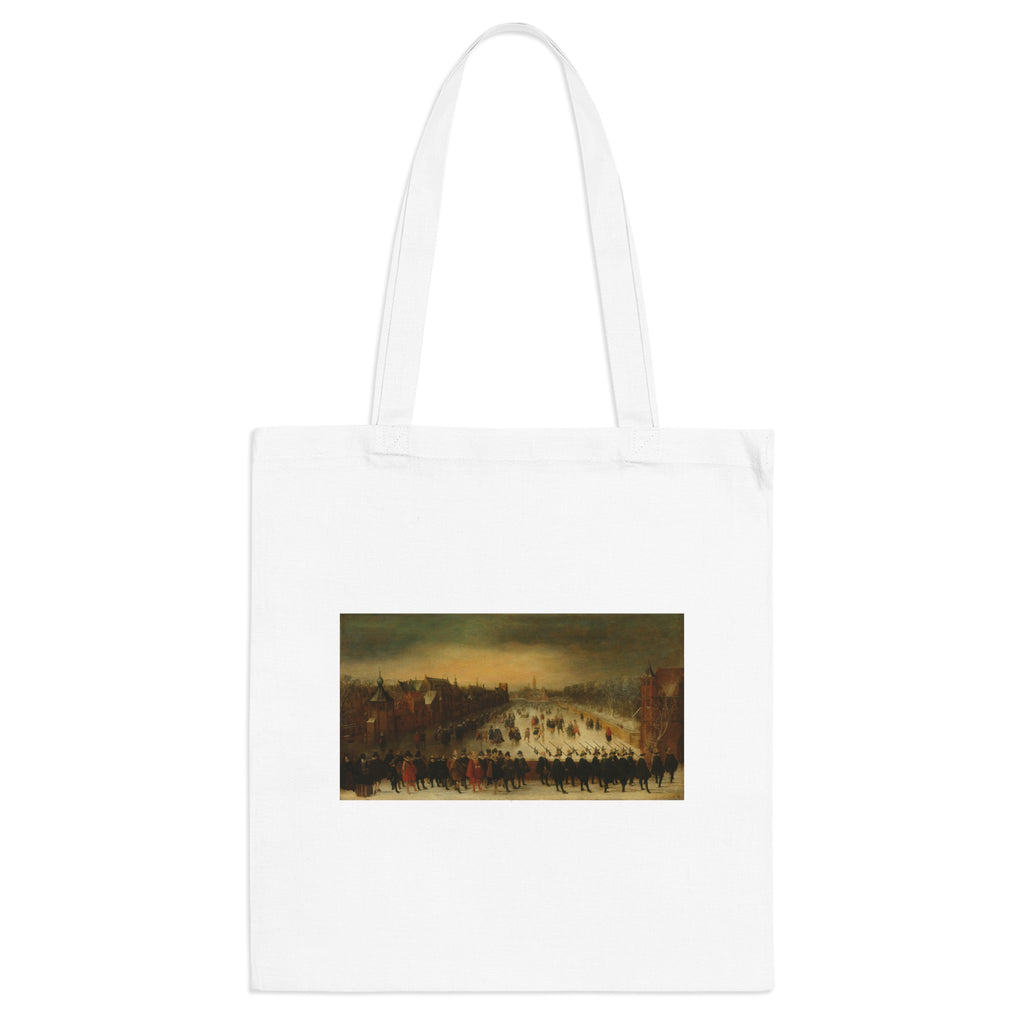 Art Tote Bag – The Vijverberg, The Hague, in Winter, with Prince Maurits and his Retinue in the Foreground