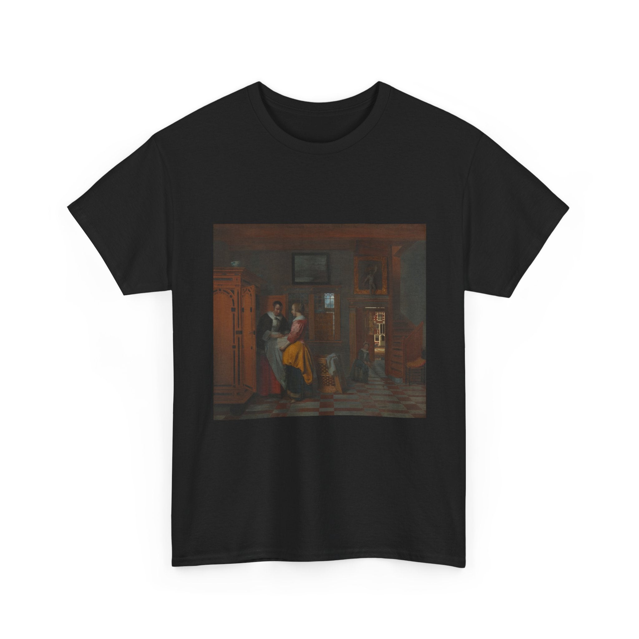 Art Tee – Interior with Women beside a Linen Cupboard