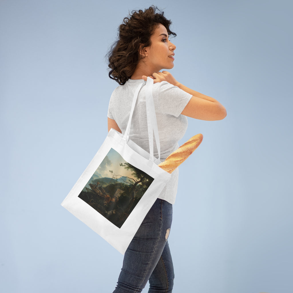 Art Tote Bag – Boatmen Moored on the Shore of an Italian Lake