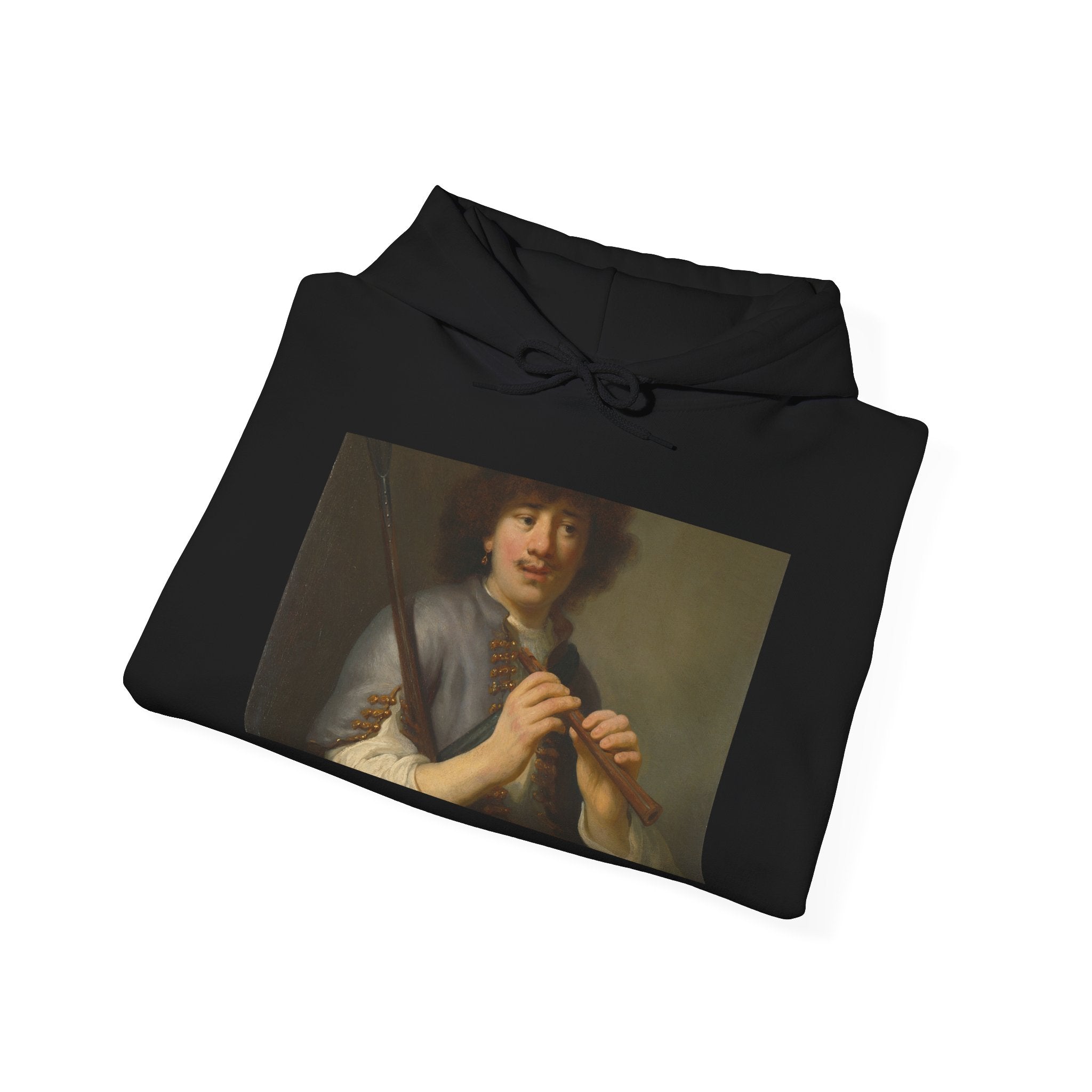 Art Hoodie – Rembrandt as a Shepherd with a Staff and Flute