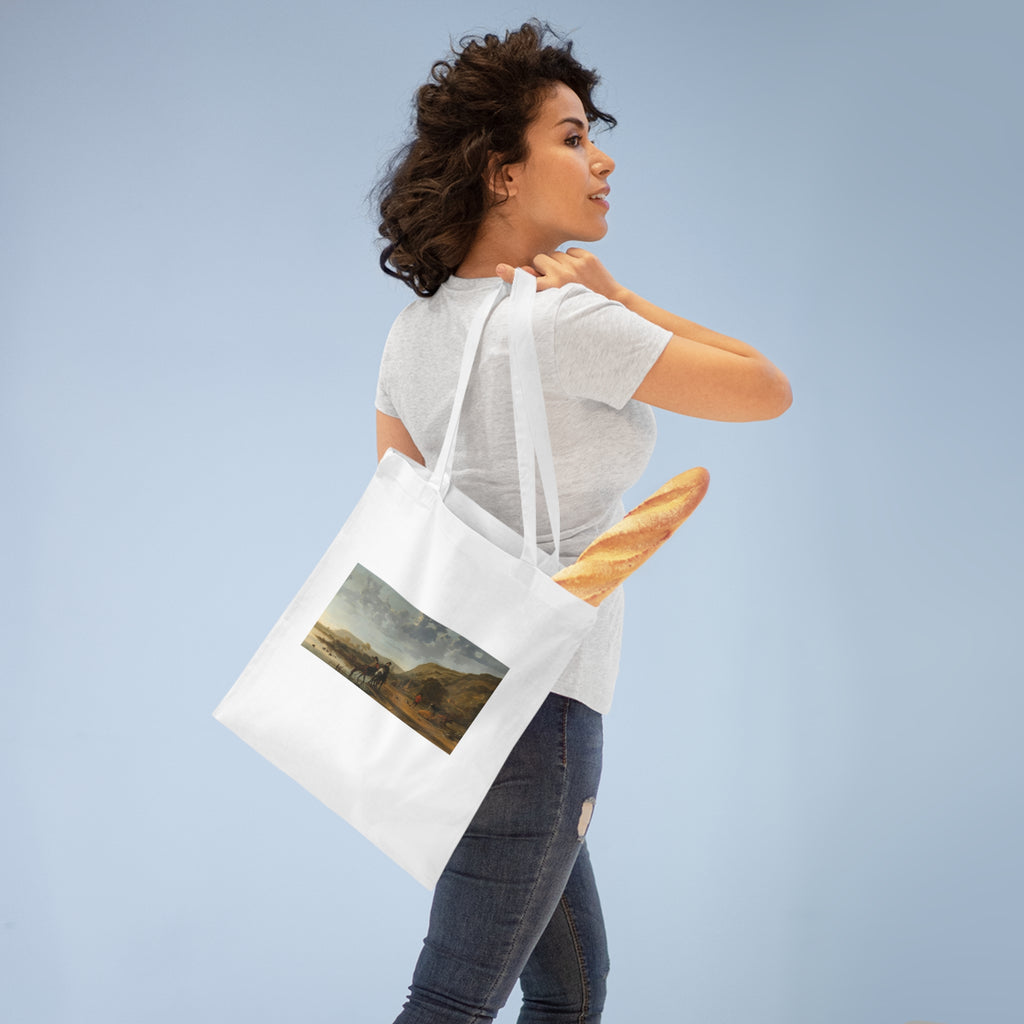 Art Tote Bag – River Landscape with Riders