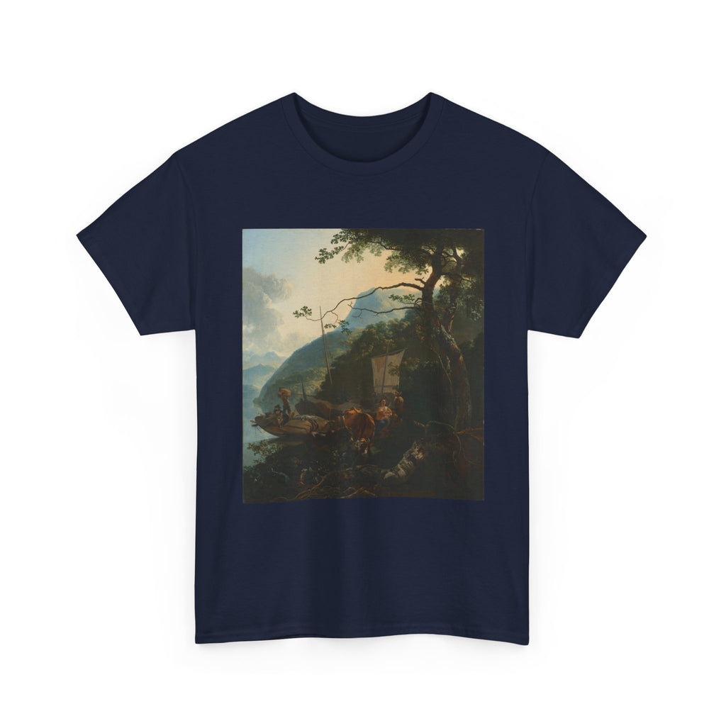 Art Tee – Boatmen Moored on the Shore of an Italian Lake