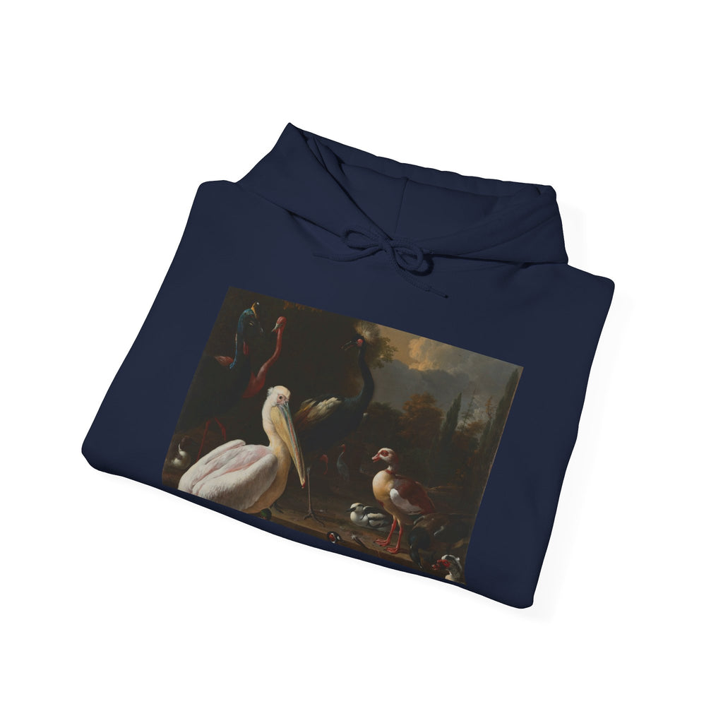 Art Hoodie – A Pelican and other Birds near a Pool, Known as ‘The Floating Feather’