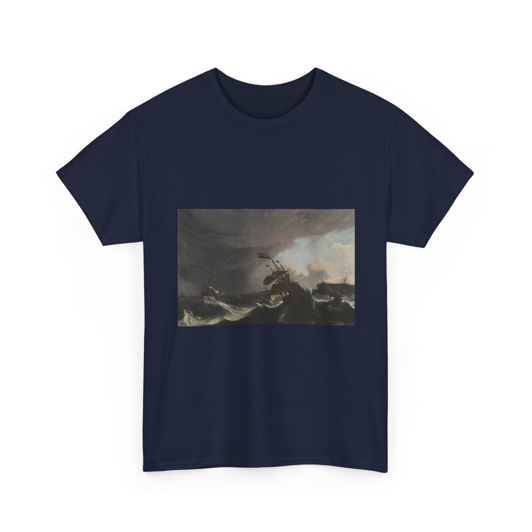 Art Tee – Warships in a Heavy Storm
