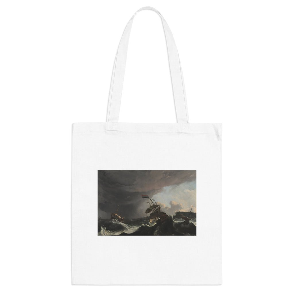 Art Tote Bag – Warships in a Heavy Storm