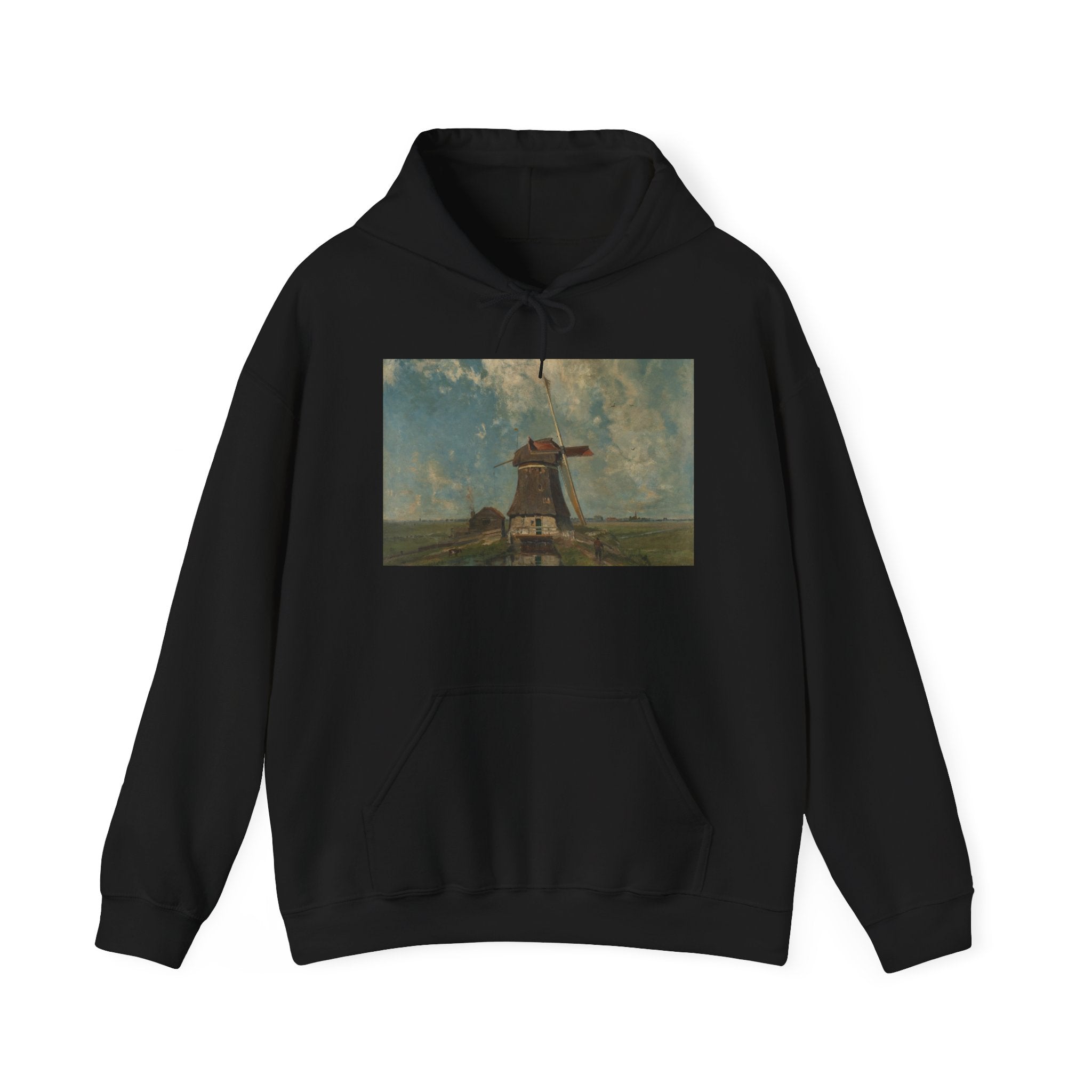 Art Hoodie – A Windmill on a Polder Waterway, Known as ‘In the Month of July’