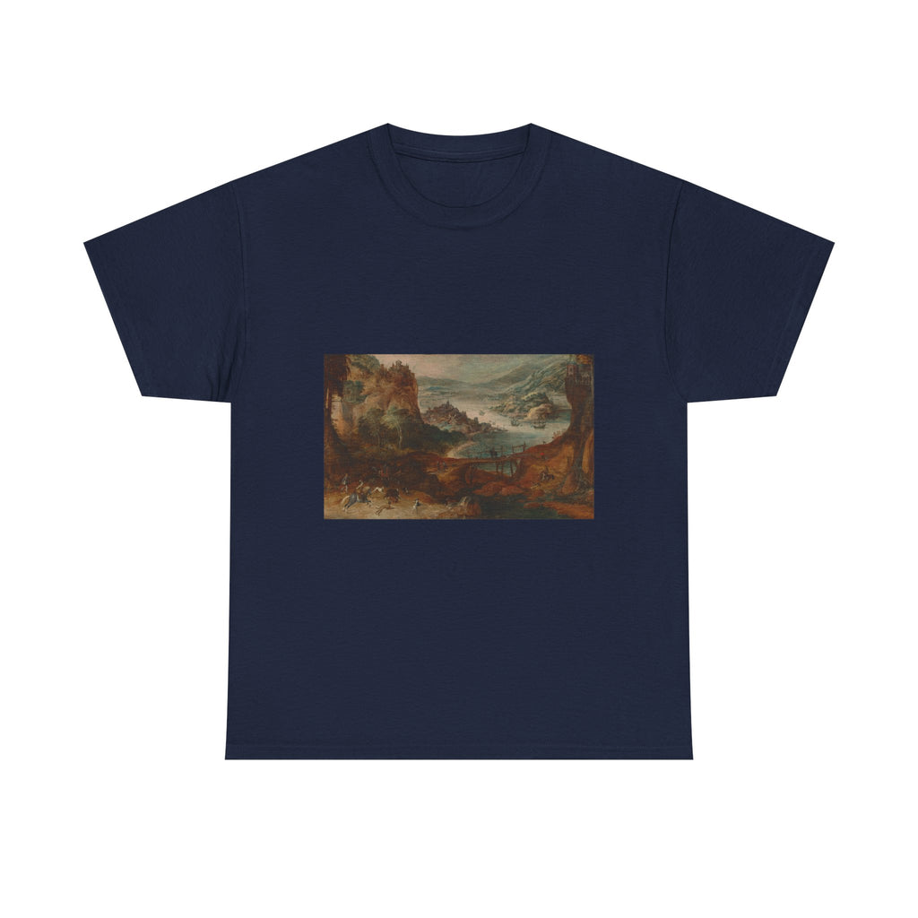 Art Tee – River Landscape with Boar Hunt