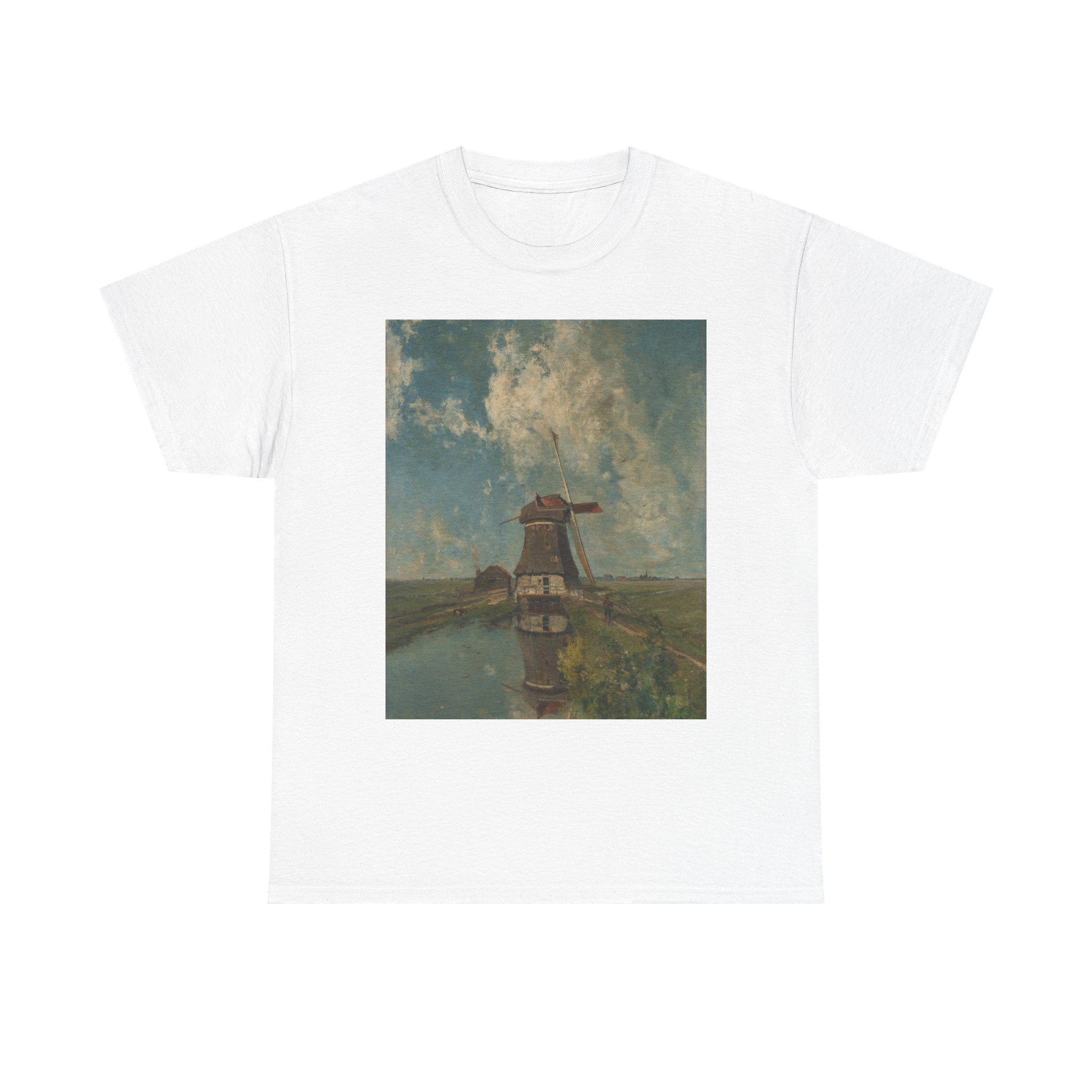 Art Tee – A Windmill on a Polder Waterway, Known as ‘In the Month of July’