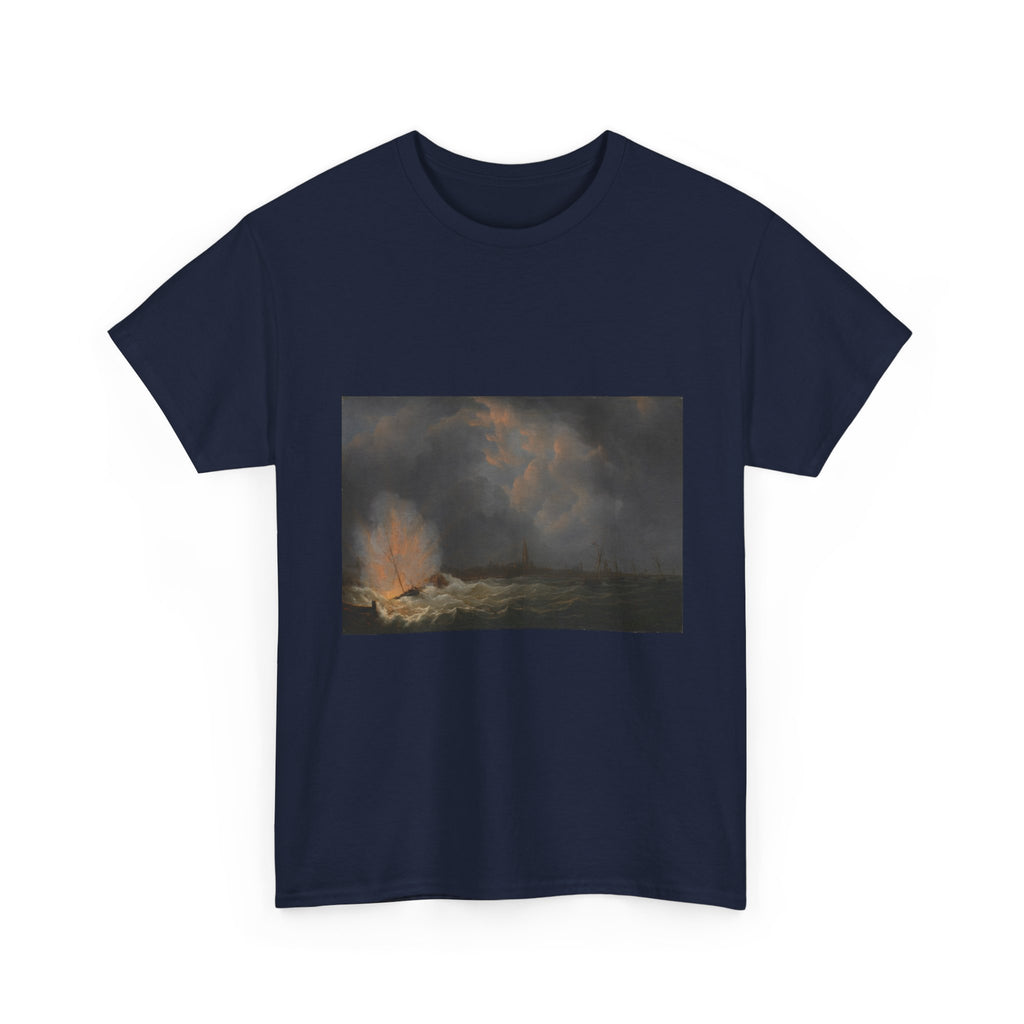 Art Tee – The Explosion of Gunboat nr 2, under Command of Jan van Speyk, off Antwerp, 5 February 1831
