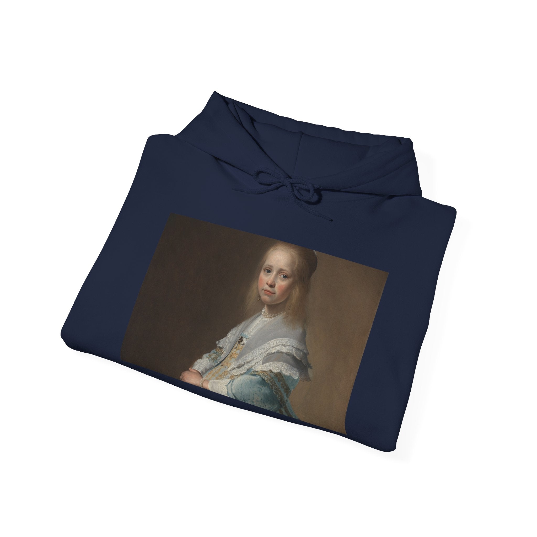 Art Hoodie – Portrait of a Girl Dressed in Blue