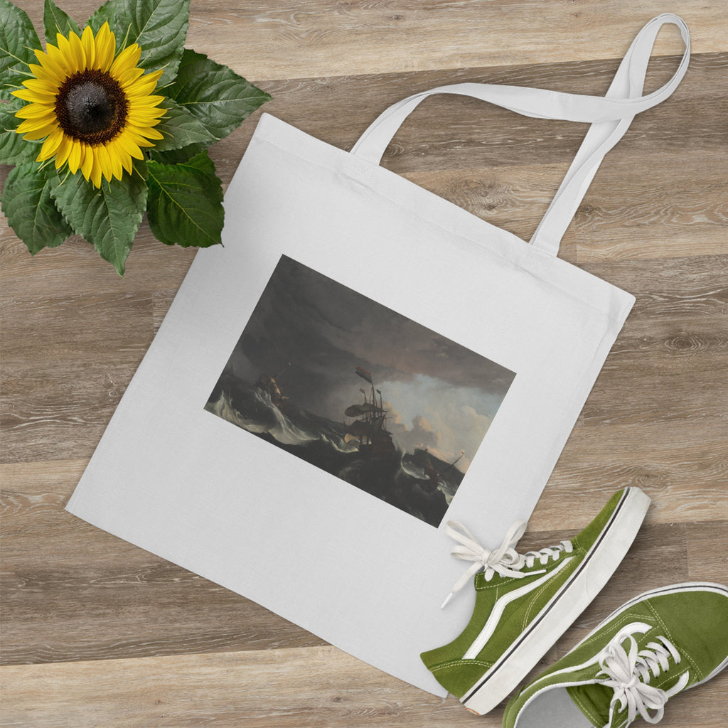 Art Tote Bag – Warships in a Heavy Storm