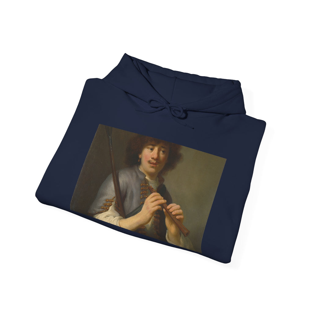 Art Hoodie – Rembrandt as a Shepherd with a Staff and Flute