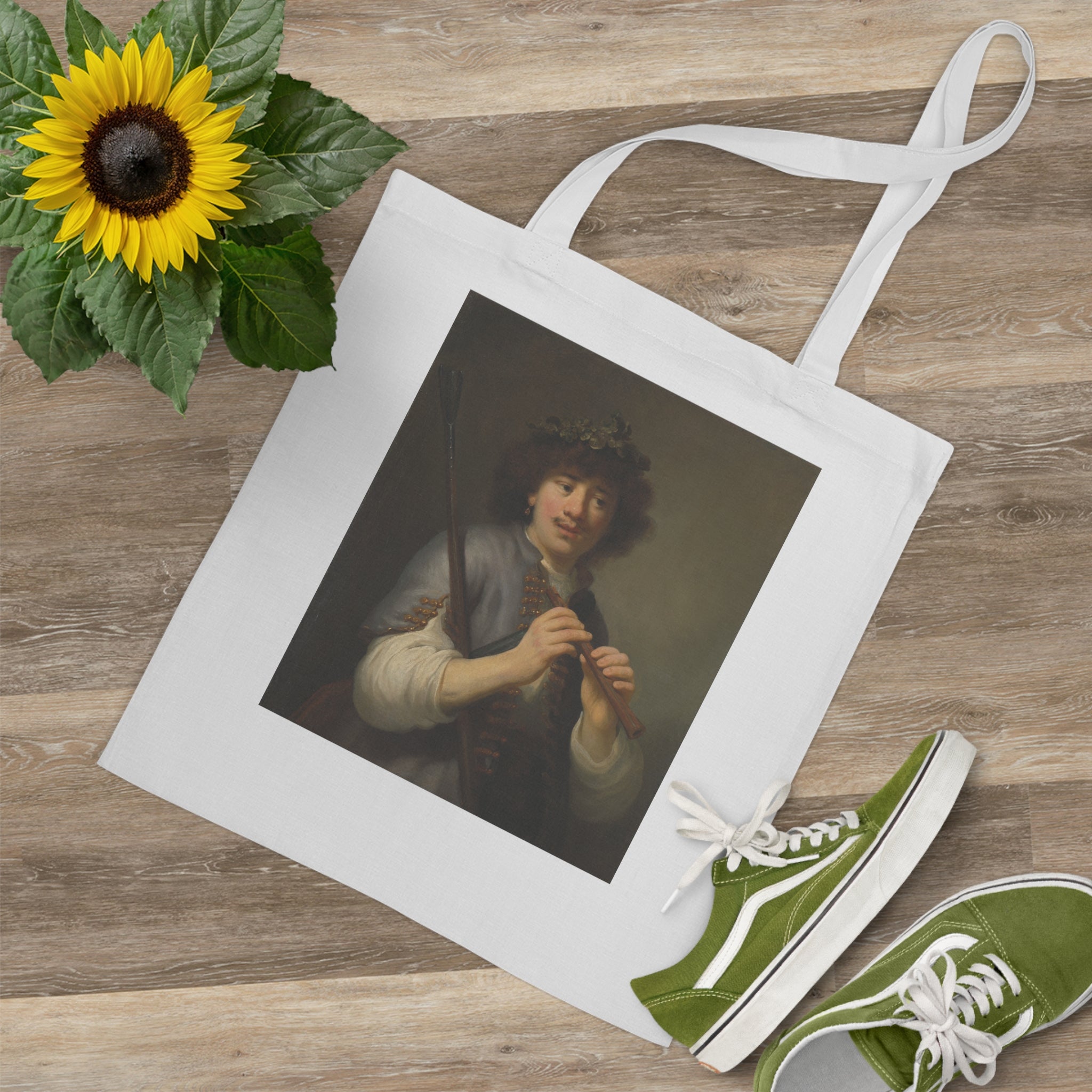 Art Tote Bag – Rembrandt as a Shepherd with a Staff and Flute
