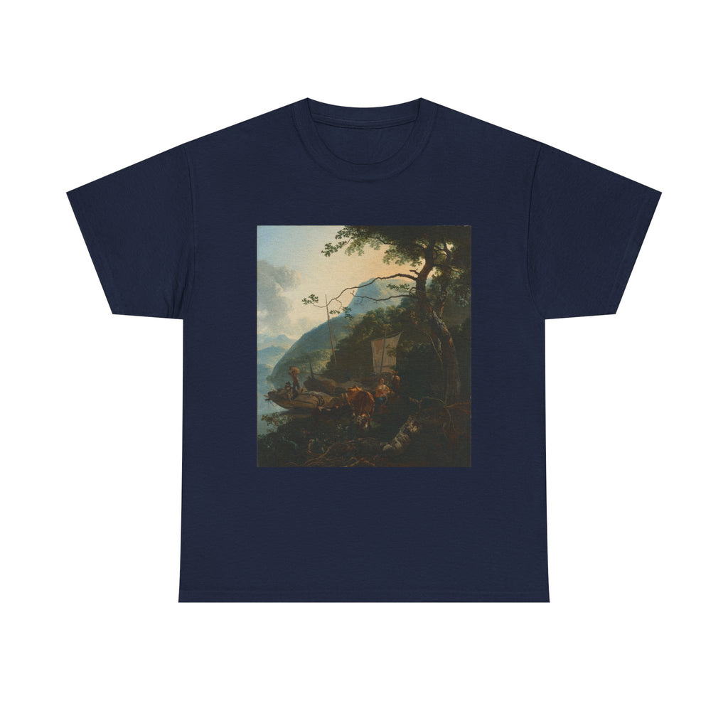 Art Tee – Boatmen Moored on the Shore of an Italian Lake