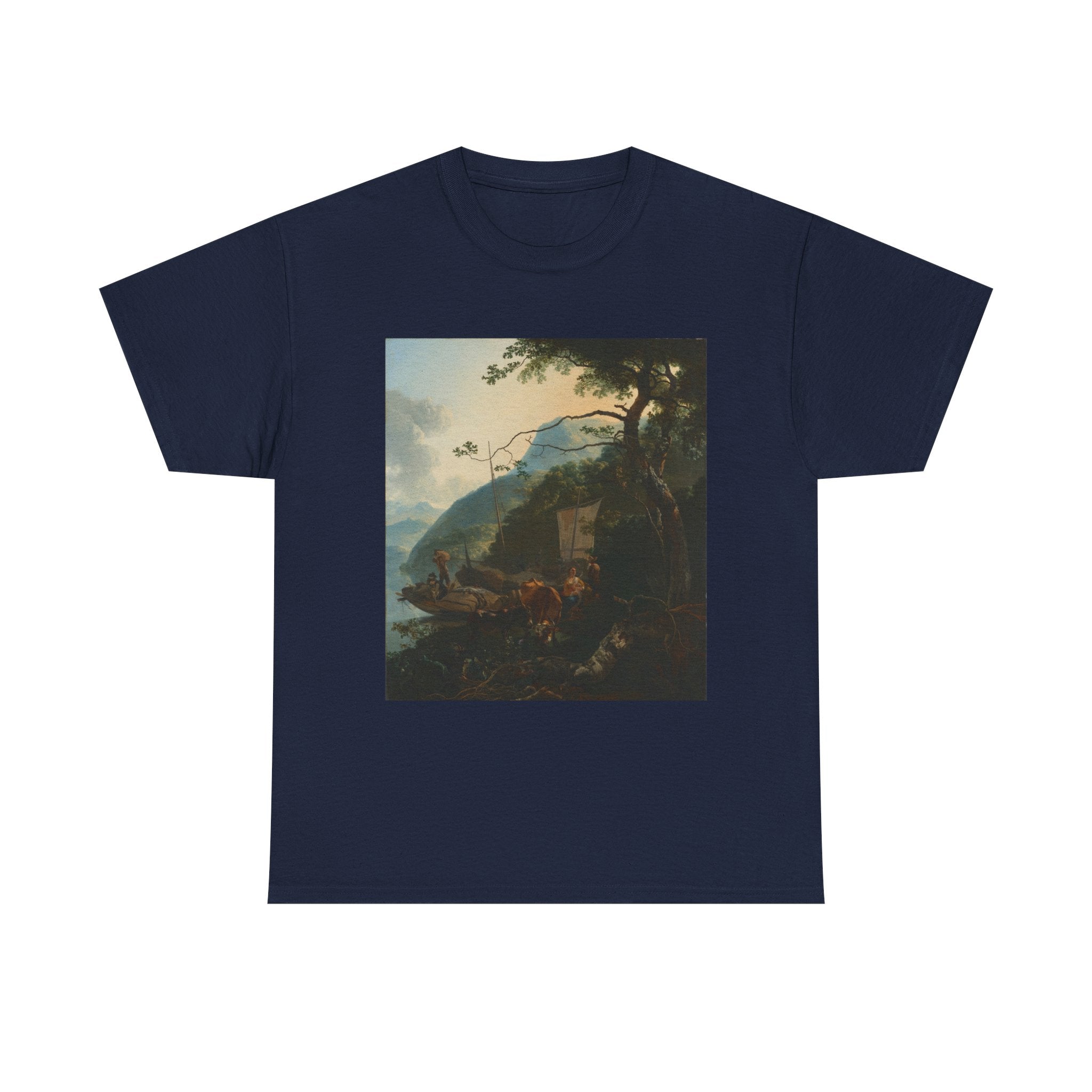 Art Tee – Boatmen Moored on the Shore of an Italian Lake