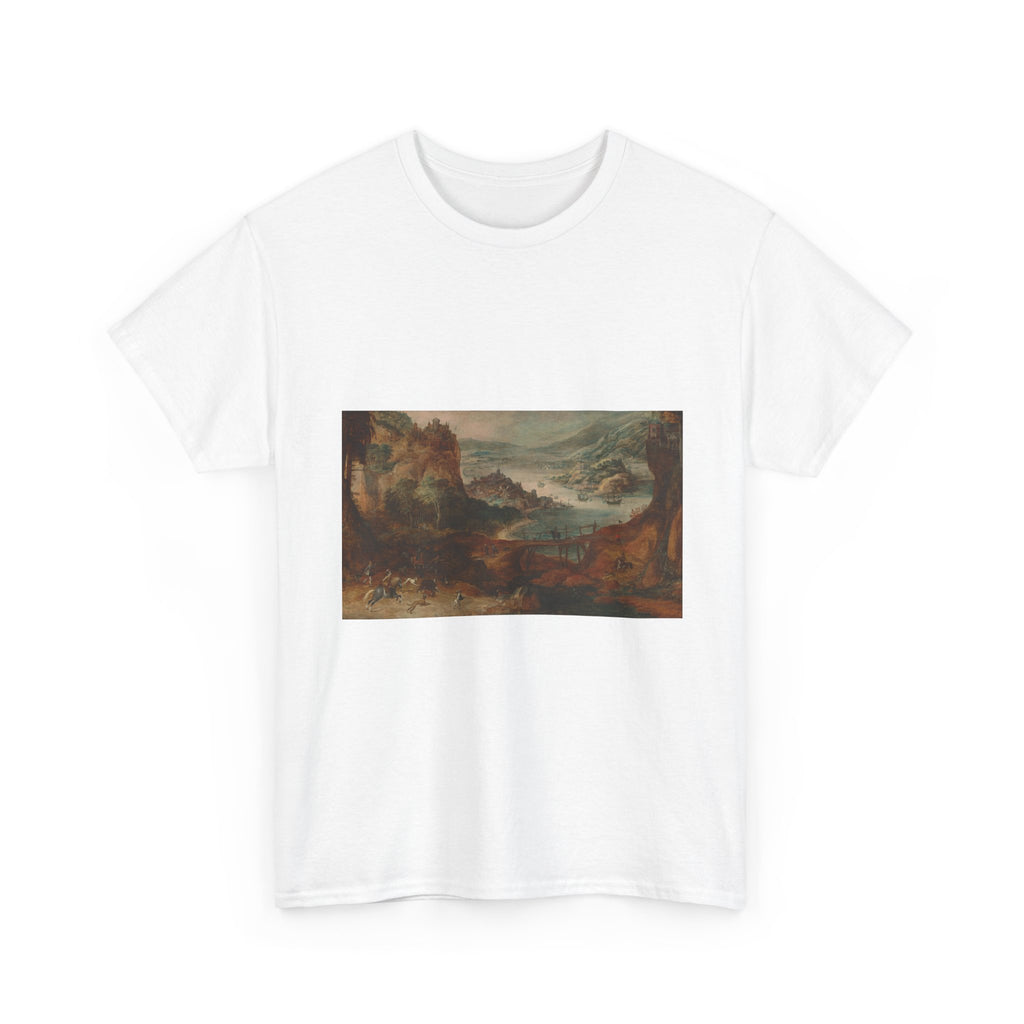 Art Tee – River Landscape with Boar Hunt