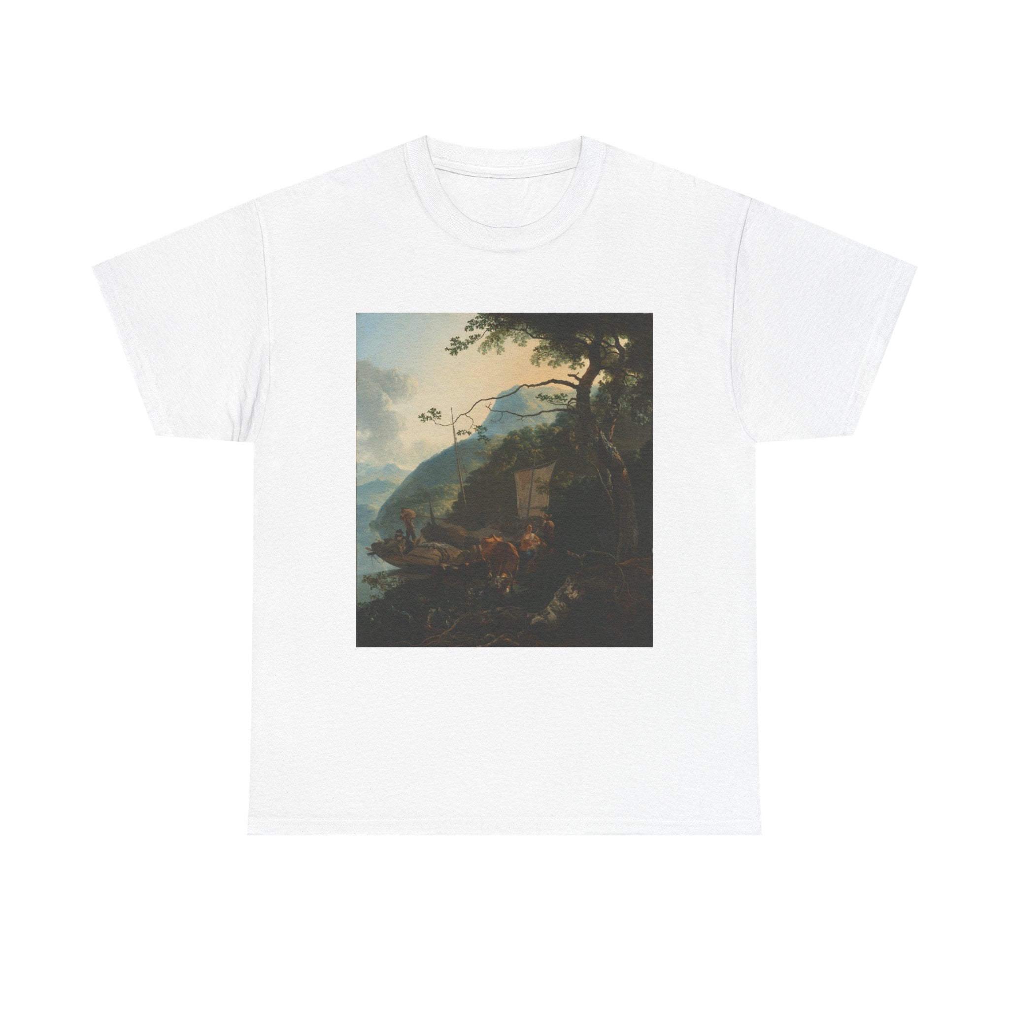 Art Tee – Boatmen Moored on the Shore of an Italian Lake