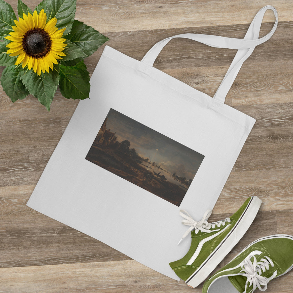 Art Tote Bag – River View by Moonlight