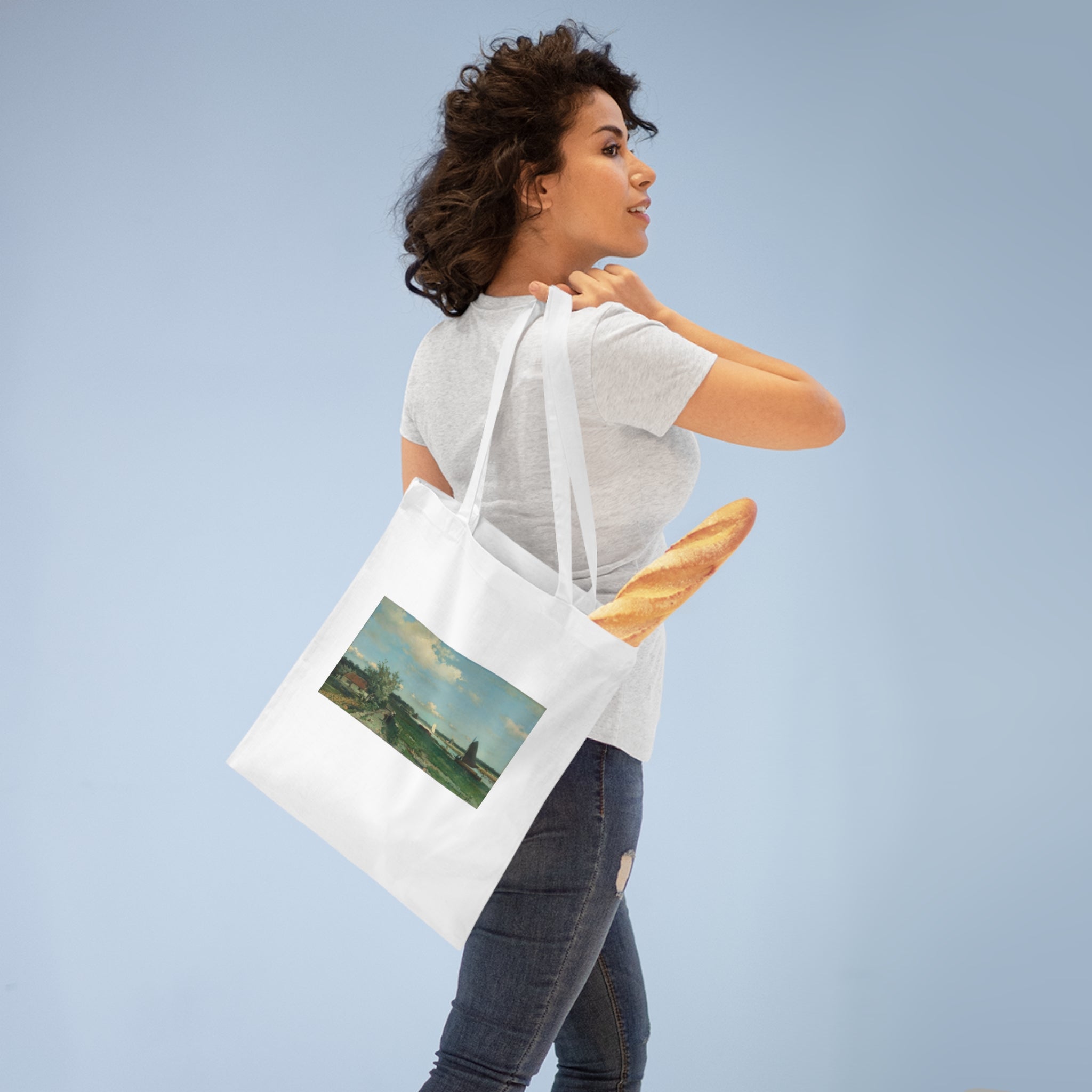 Art Tote Bag – The Trekvliet Shipping Canal near Rijswijk, known as the ‘View near the Geest Bridge’