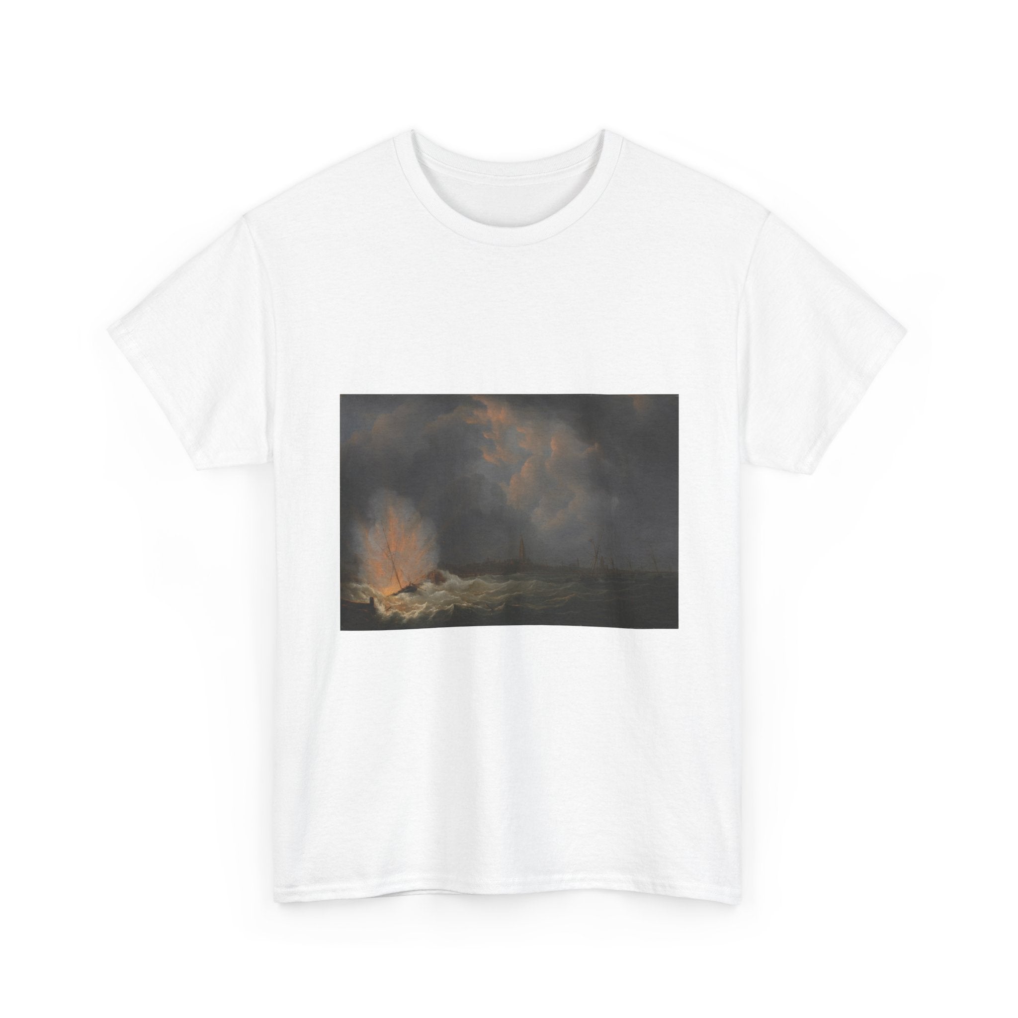Art Tee – The Explosion of Gunboat nr 2, under Command of Jan van Speyk, off Antwerp, 5 February 1831