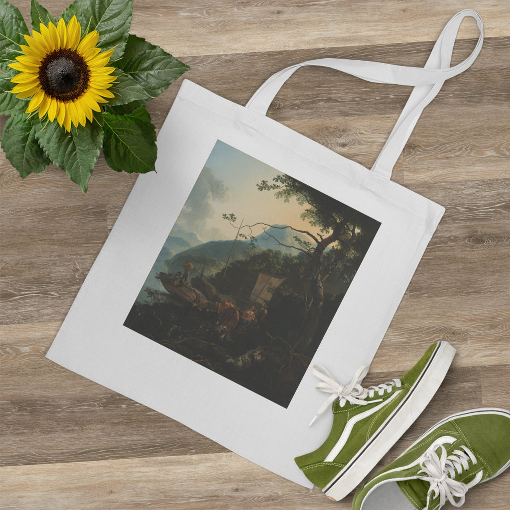 Art Tote Bag – Boatmen Moored on the Shore of an Italian Lake