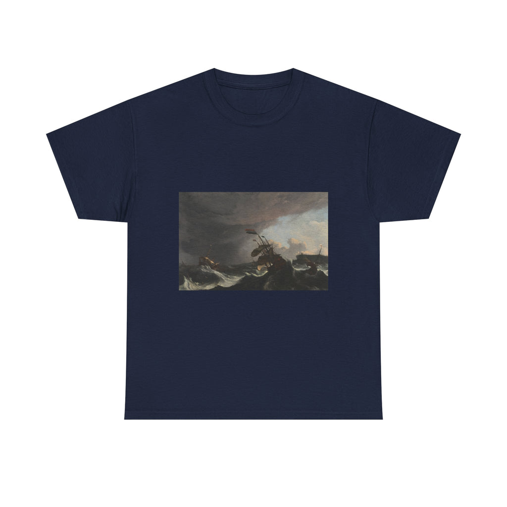 Art Tee – Warships in a Heavy Storm