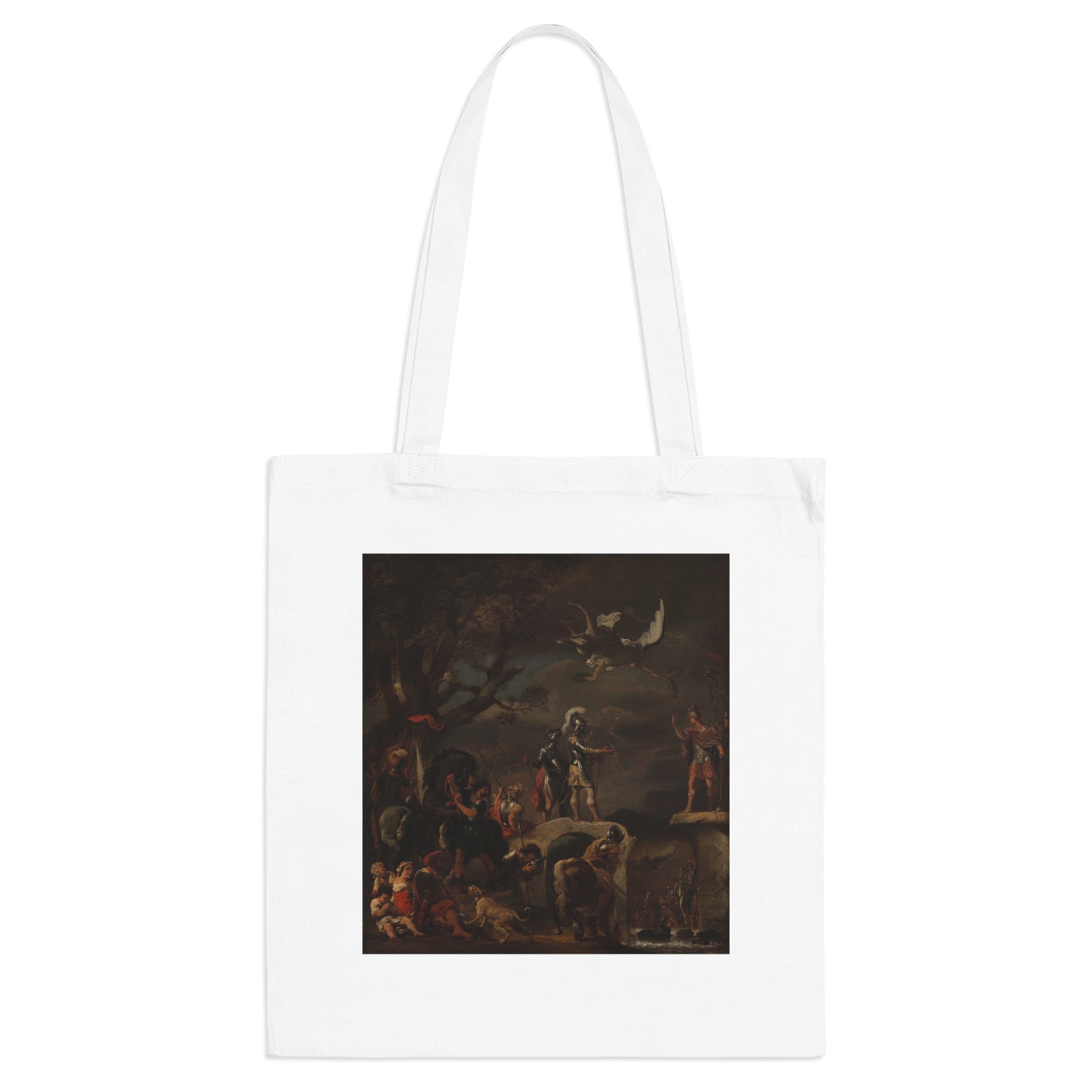 Art Tote Bag – The Peace Negotiations between Claudius Civilis and Quintus Petillius Cerealis on the Demolished Bridge.