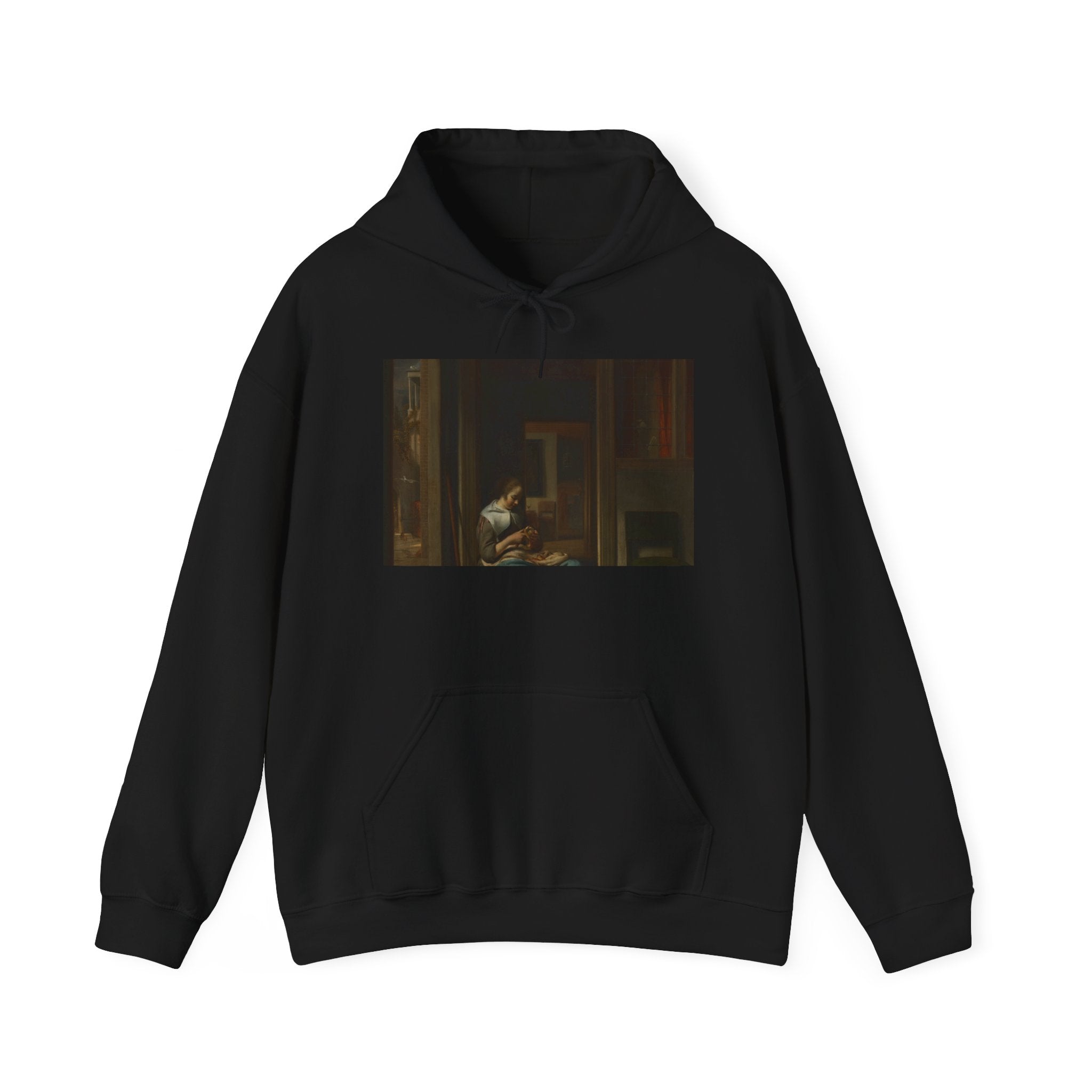 Art Hoodie – Woman Peeling an Apple