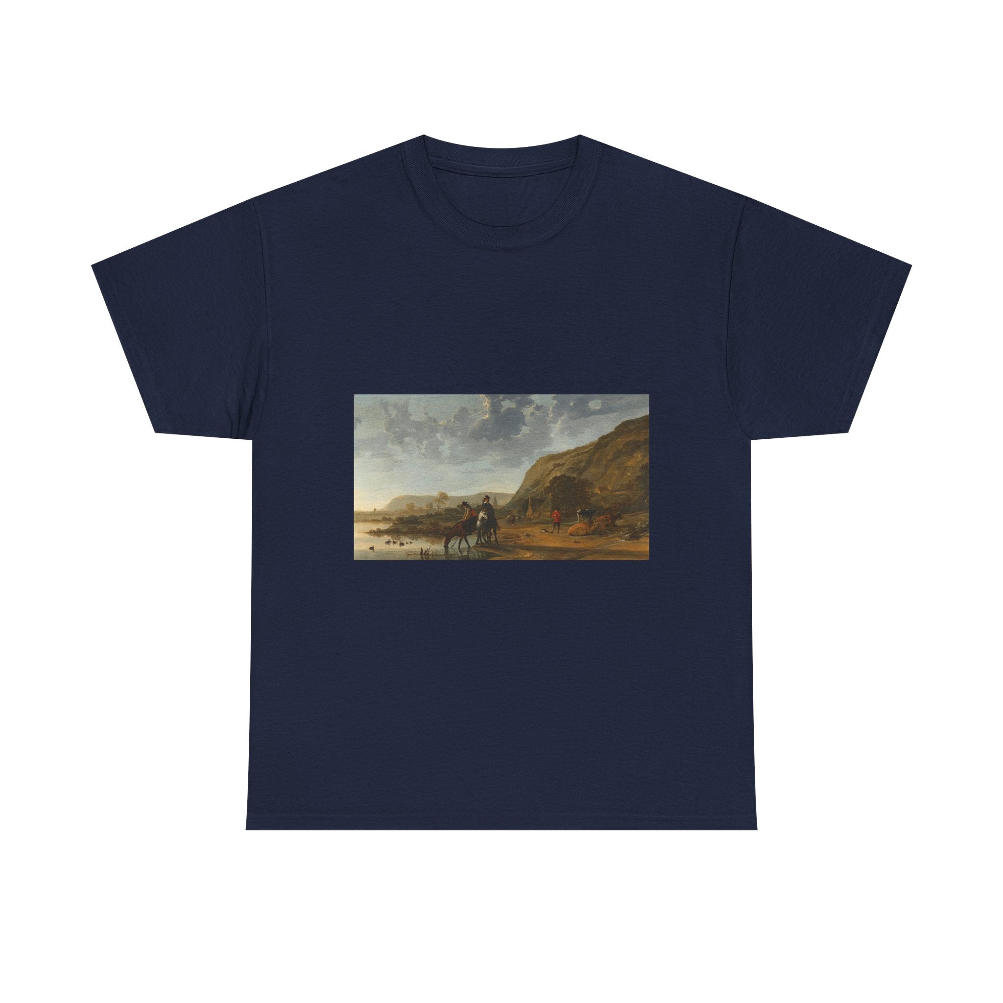 Art Tee – River Landscape with Riders