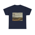 Art Tee – Distant View with Cottages along a Road