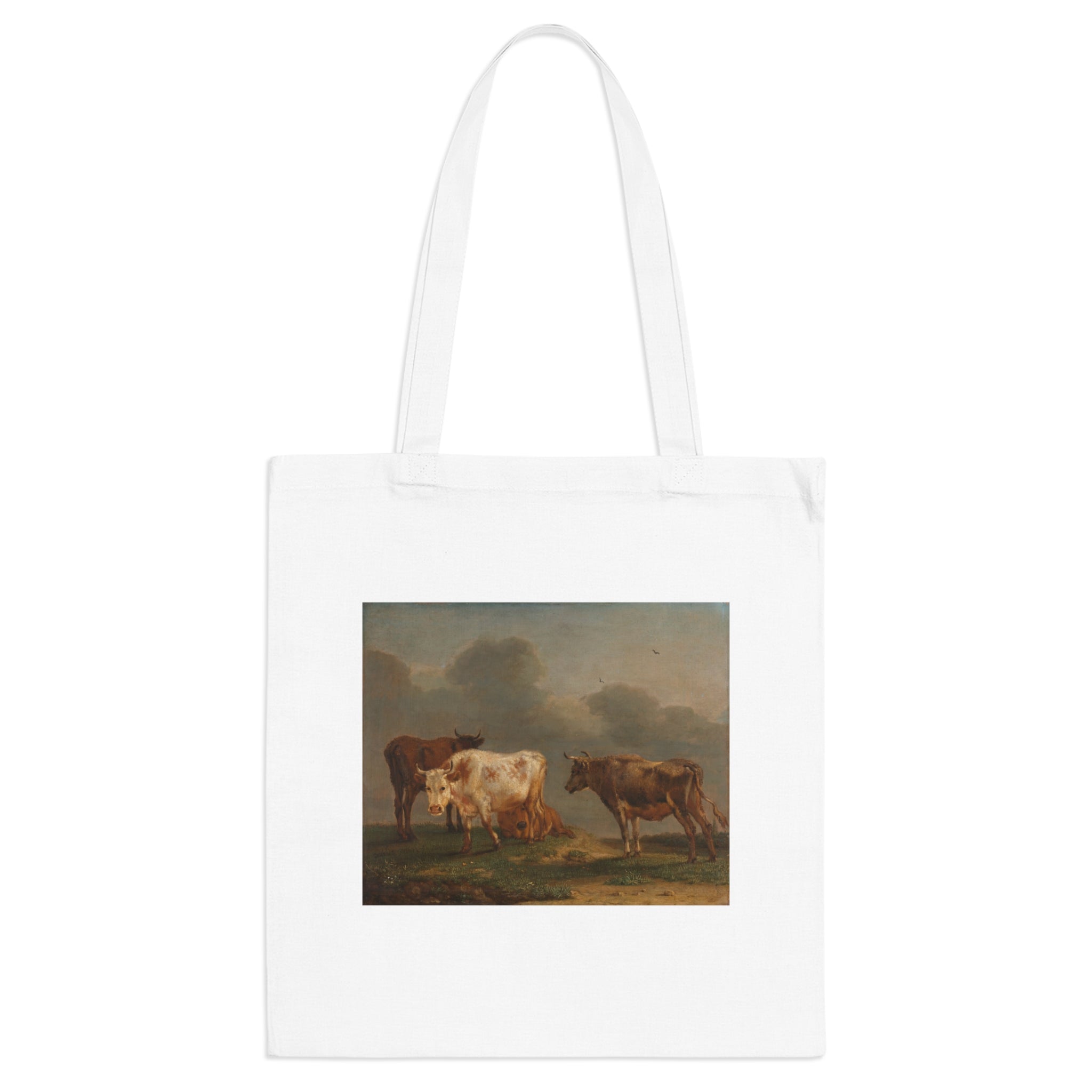 Art Tote Bag – Four Young Bulls in a Meadow