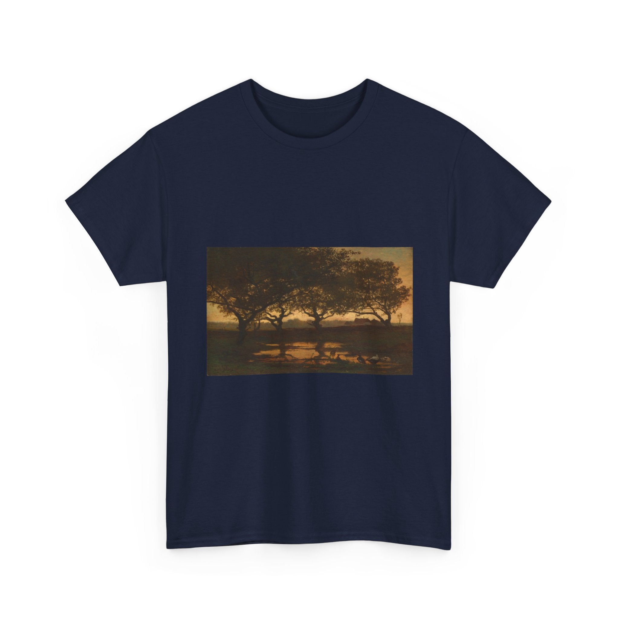 Art Tee – Woodland Pond at Sunset