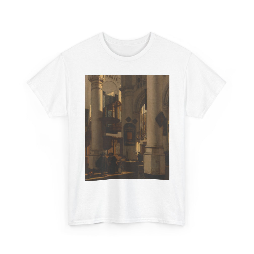 Art Tee – Interior of a Protestant, Gothic Church, with a Gravedigger in the Choir