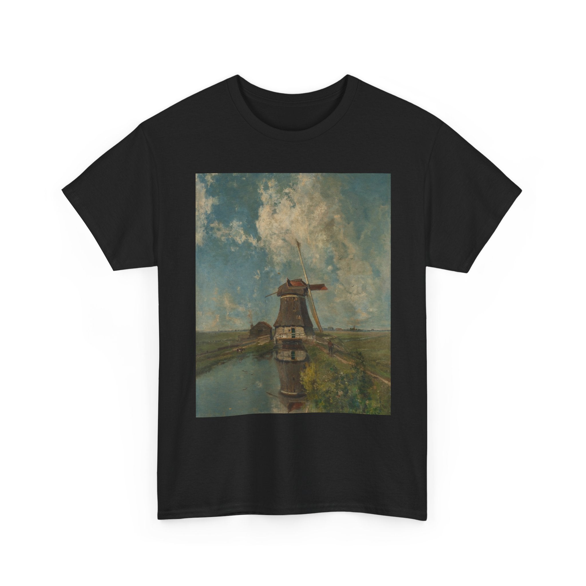 Art Tee – A Windmill on a Polder Waterway, Known as ‘In the Month of July’