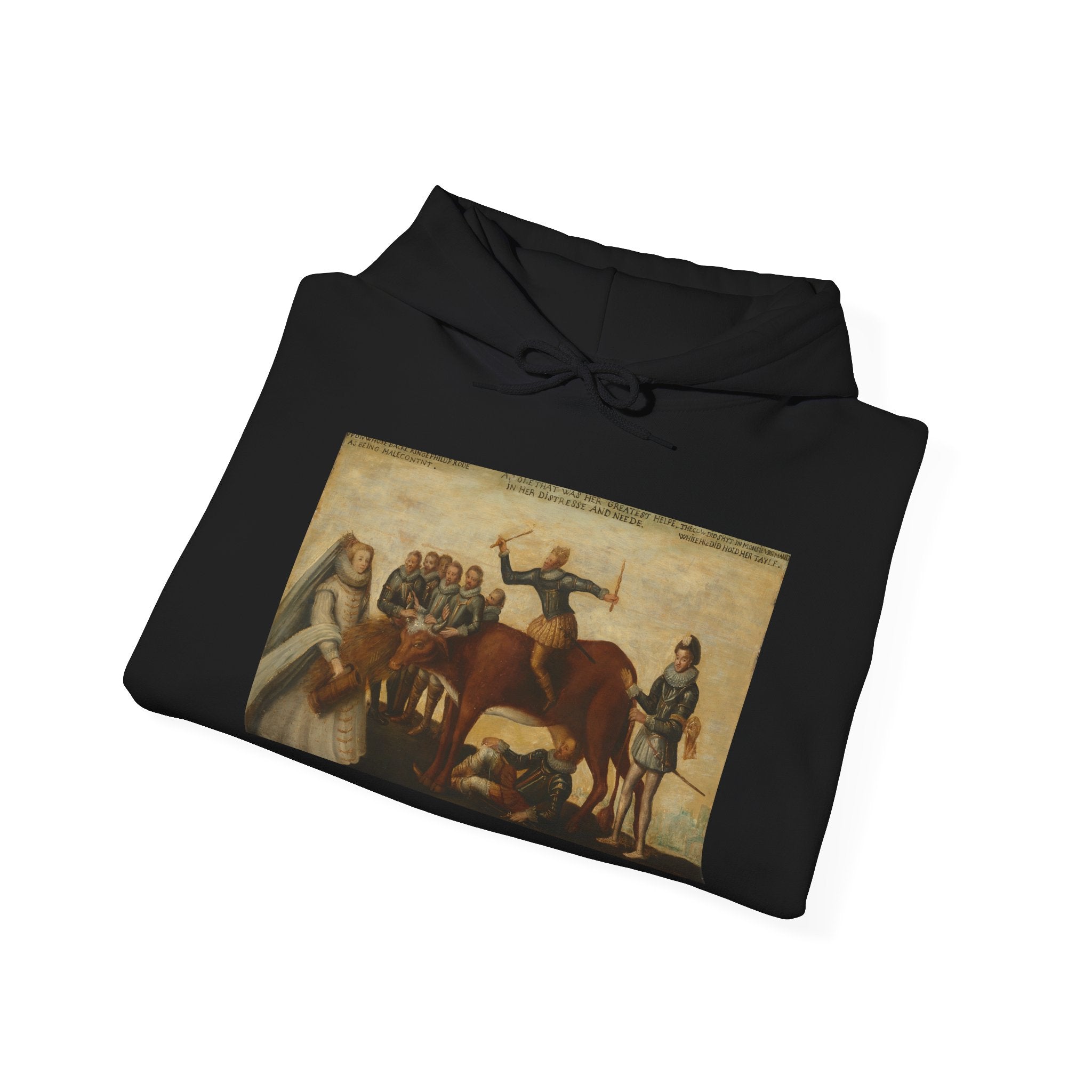 Art Hoodie – The Dairy Cow: The Dutch Provinces, Revolting against the Spanish King Philip II, Are Led by Prince William of Orange, The States General Entreat Queen Elizabeth I for Aid