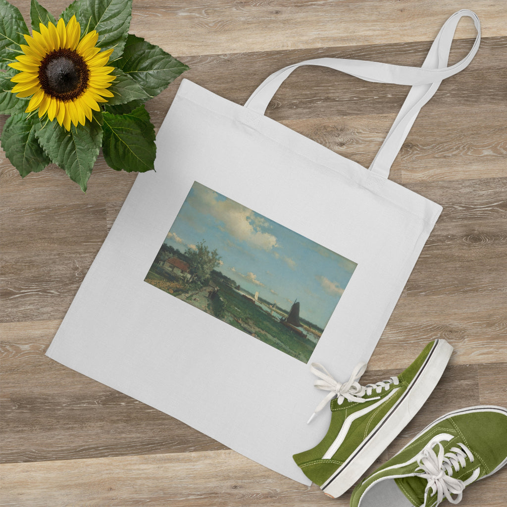 Art Tote Bag – The Trekvliet Shipping Canal near Rijswijk, known as the ‘View near the Geest Bridge’