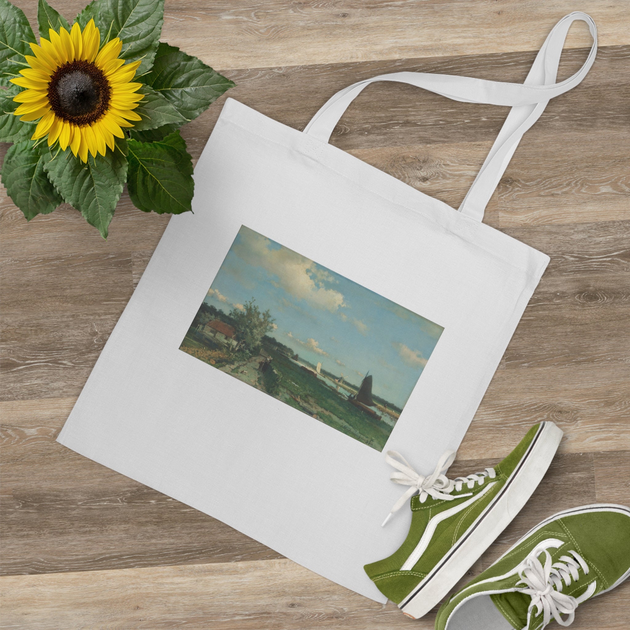 Art Tote Bag – The Trekvliet Shipping Canal near Rijswijk, known as the ‘View near the Geest Bridge’