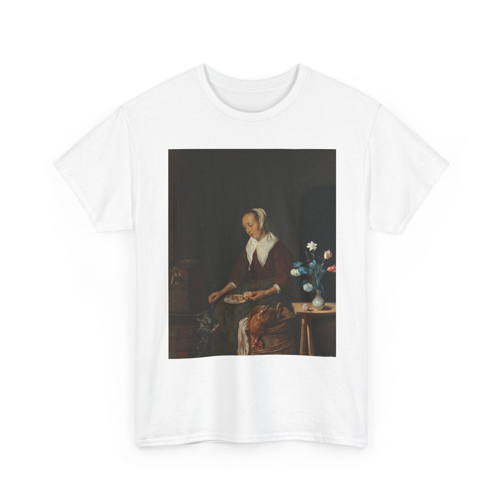 Art Tee – Woman Eating, Known as ‘The Cat’s Breakfast’