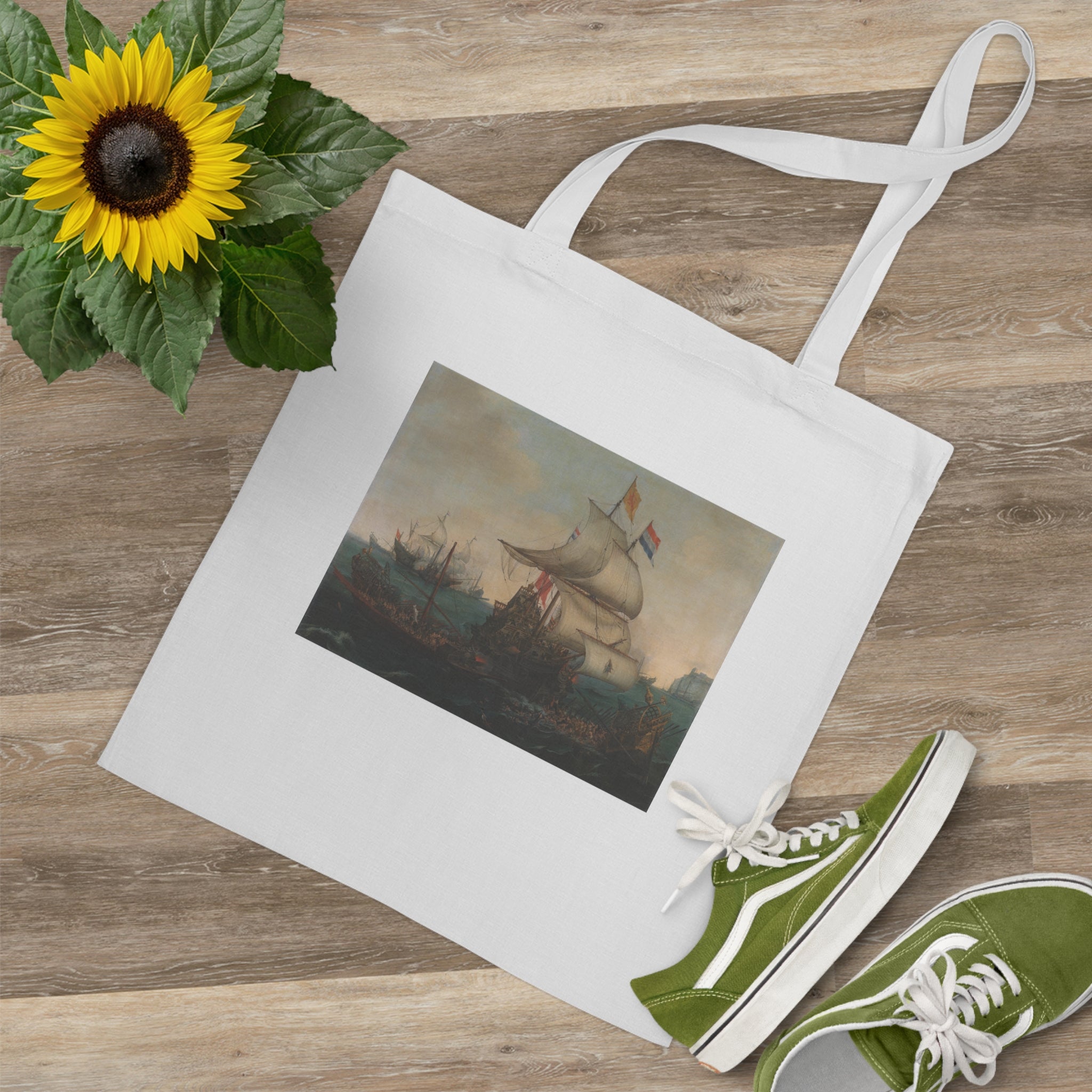 Art Tote Bag – Dutch Ships Ramming Spanish Galleys near Calais, 3 October 1602